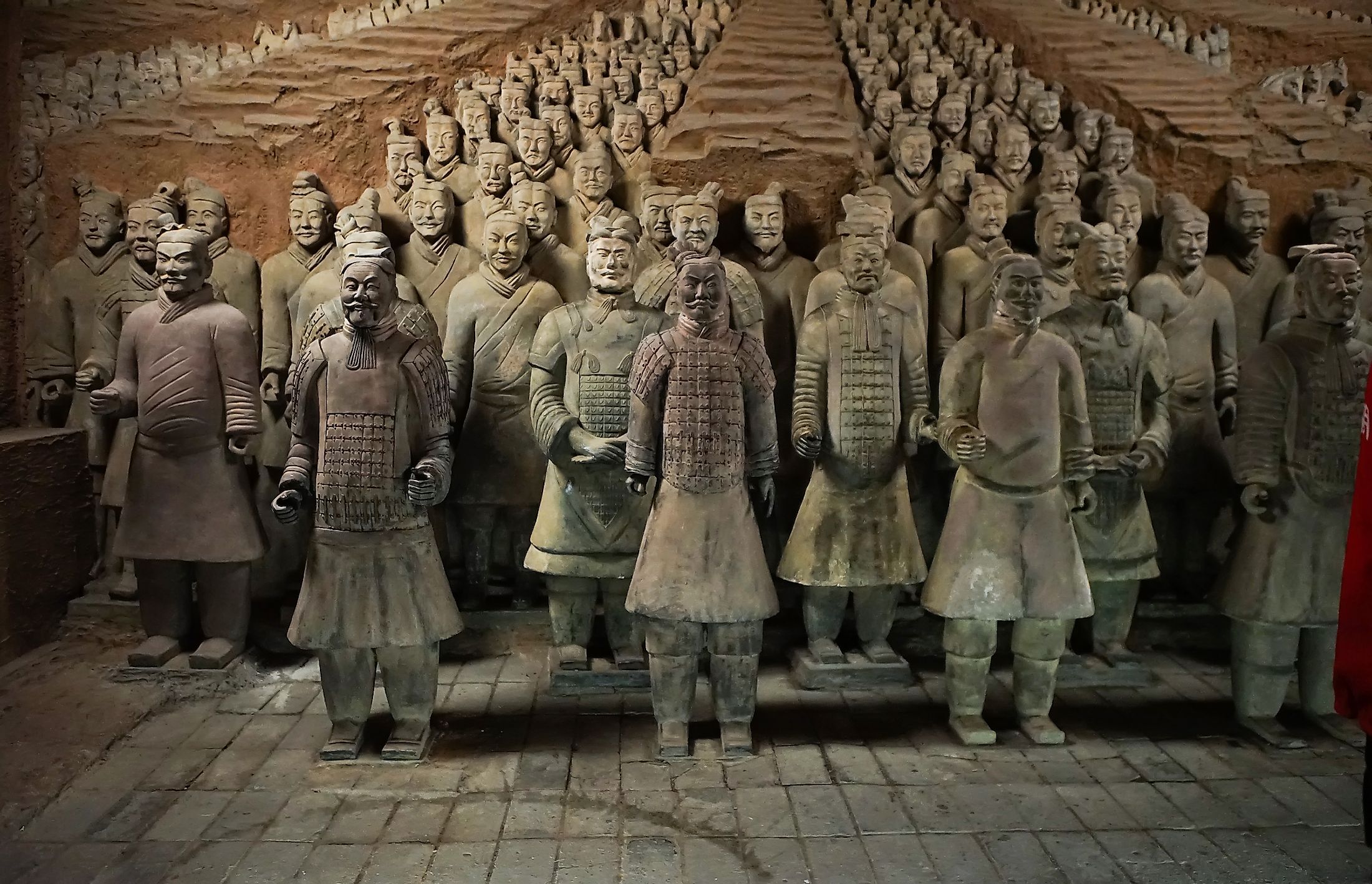 The Terracotta Army in the Emperor Qinshihuang's Mausoleum Site Museum.
