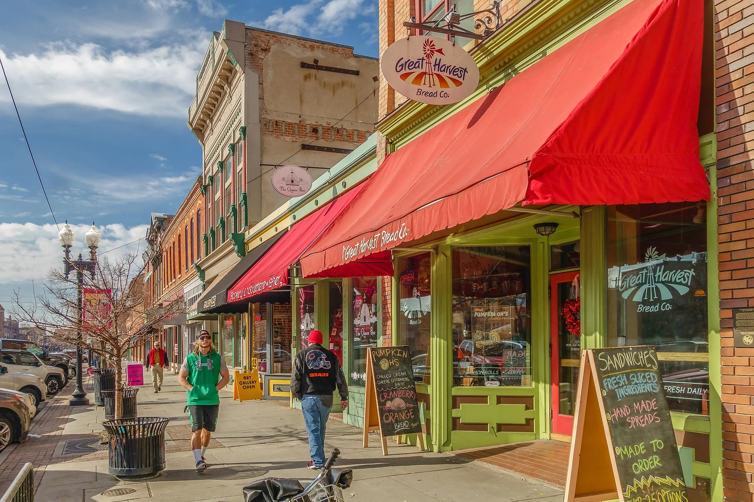 Colorful downtown Ogden, Utah, with quaint brick buildings. Editorial credit: Heidi Besen / Shutterstock.com