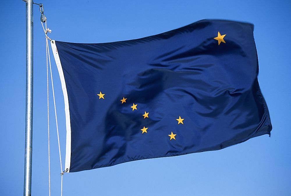 The flag of Alaska, where there is an active separatist movement.