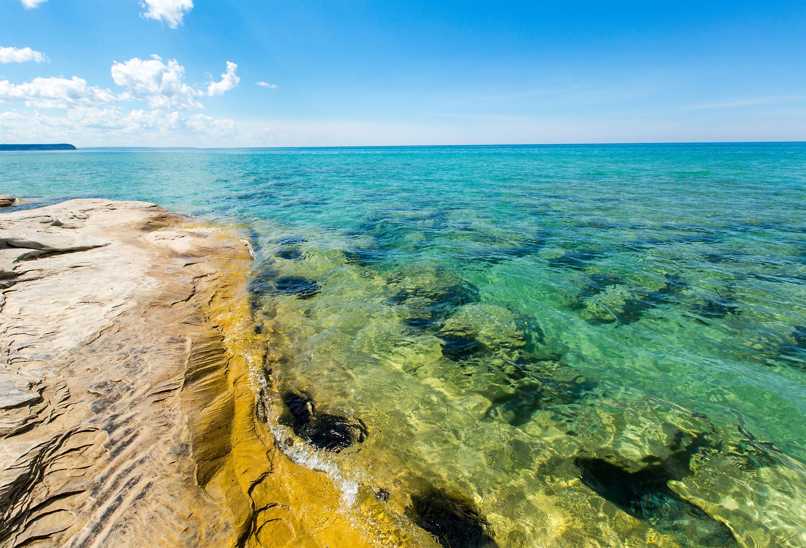 "The Coves" on Lake Superior at Pictured Rocks National Lakeshore, located in Munising, Michigan.