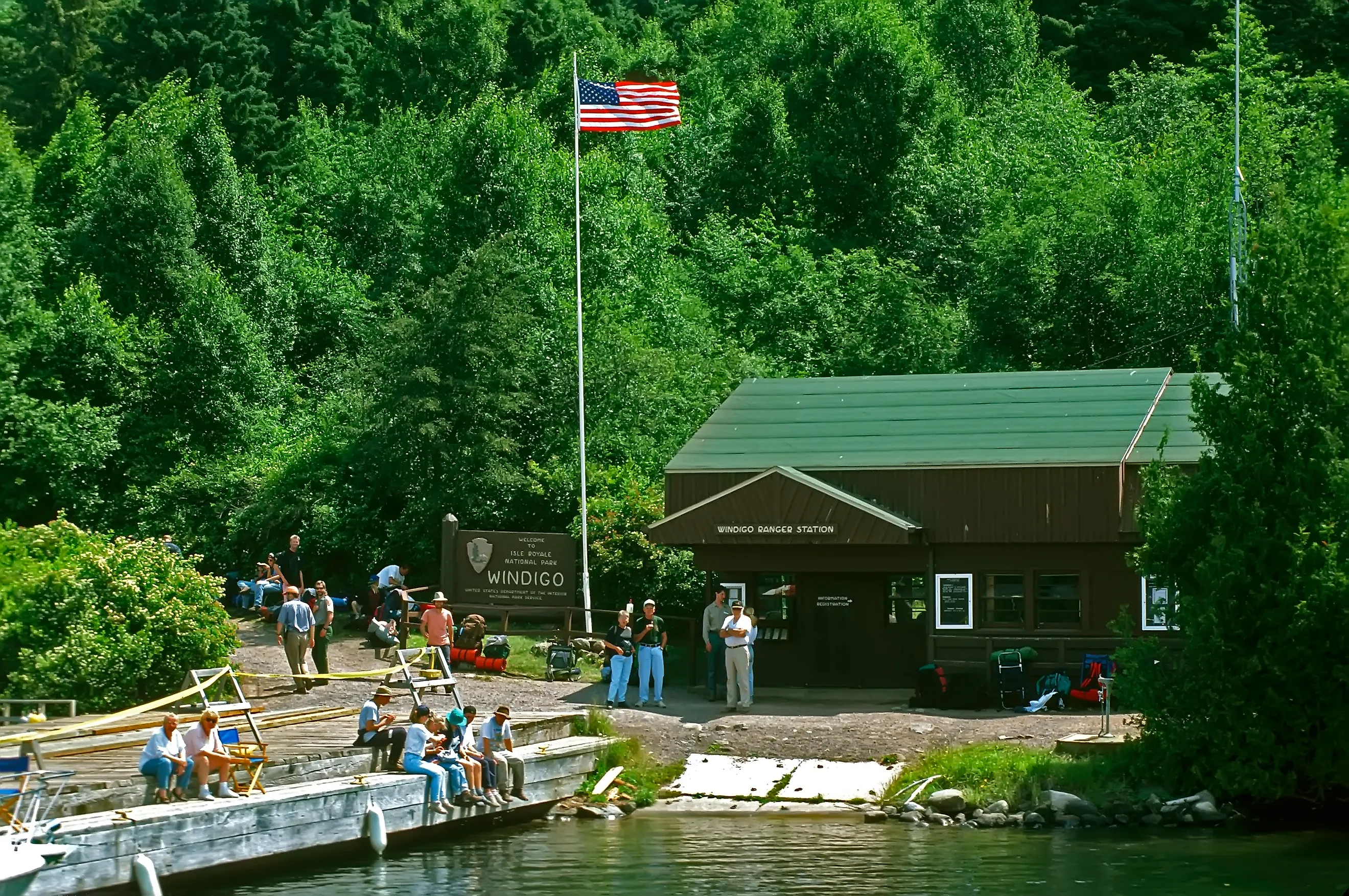 Windigio visitor centre Upper Peninsula of Lake Superior, Isle Royal National Park, Michigan. Credit: Dennis MacDonald/ Shutterstock