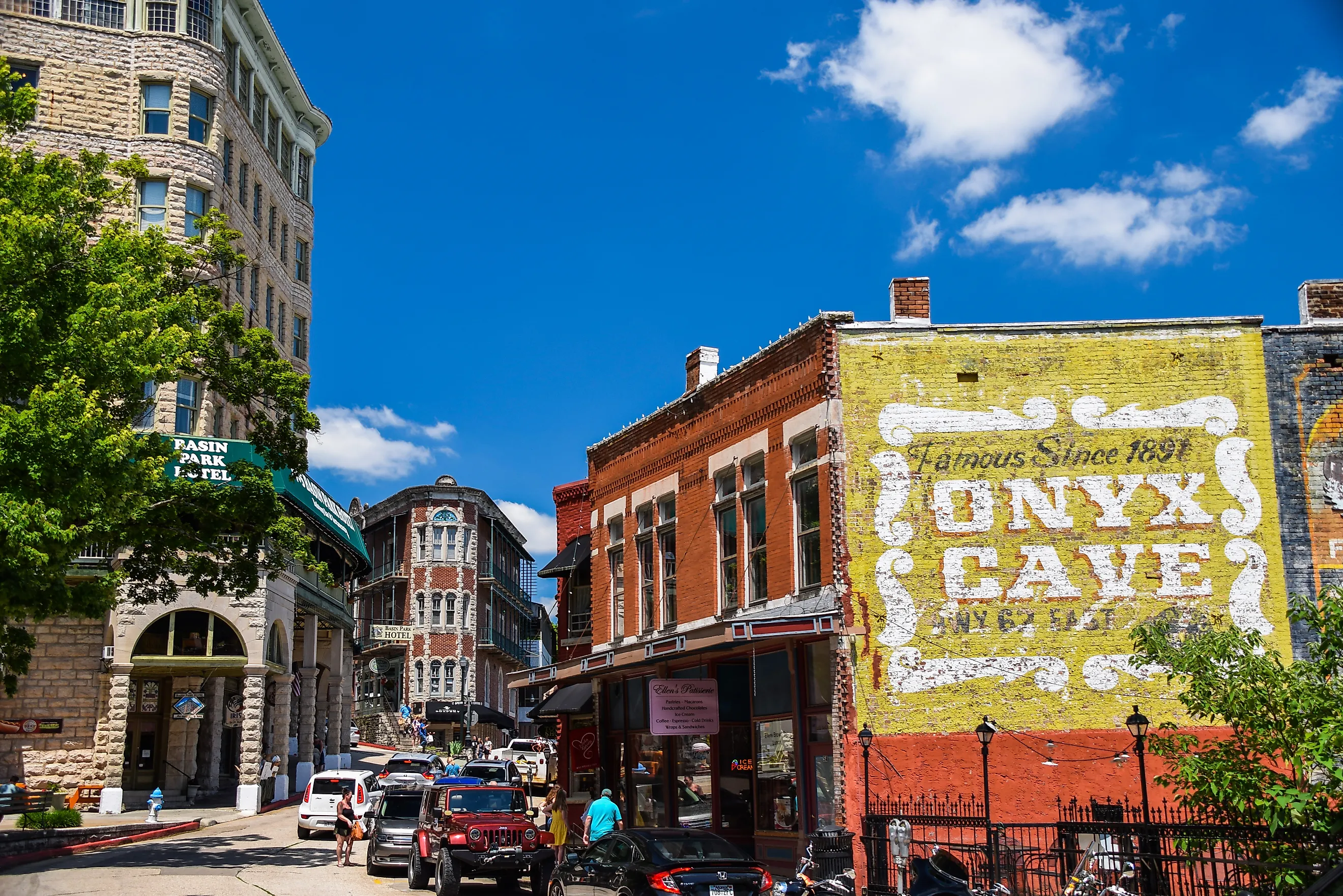 Eureka Springs, Arkansas, USA - Historic downtown with boutique shops and famous buildings. Editorial credit: Rachael Martin / Shutterstock.com