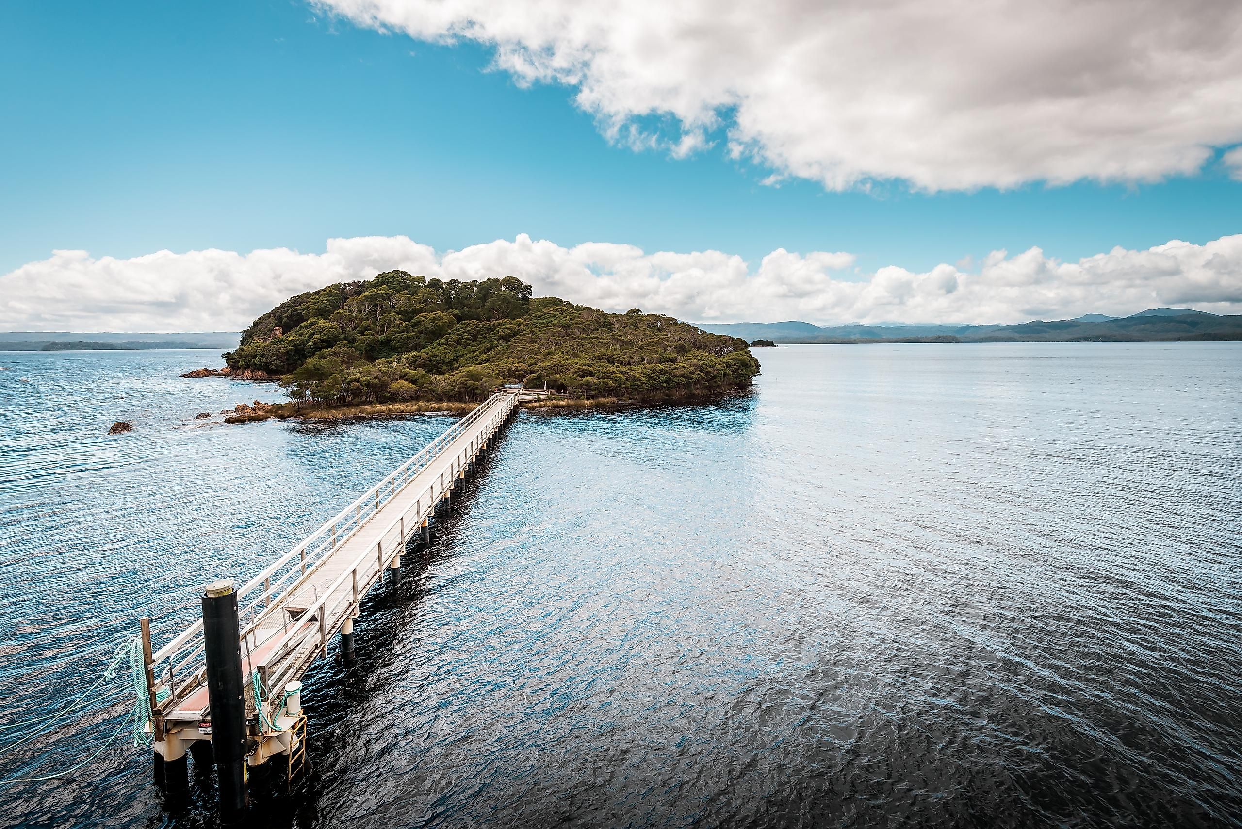 Sarah Island Tasmania, Macquarie Harbour Penal Station, abandoned convict island.