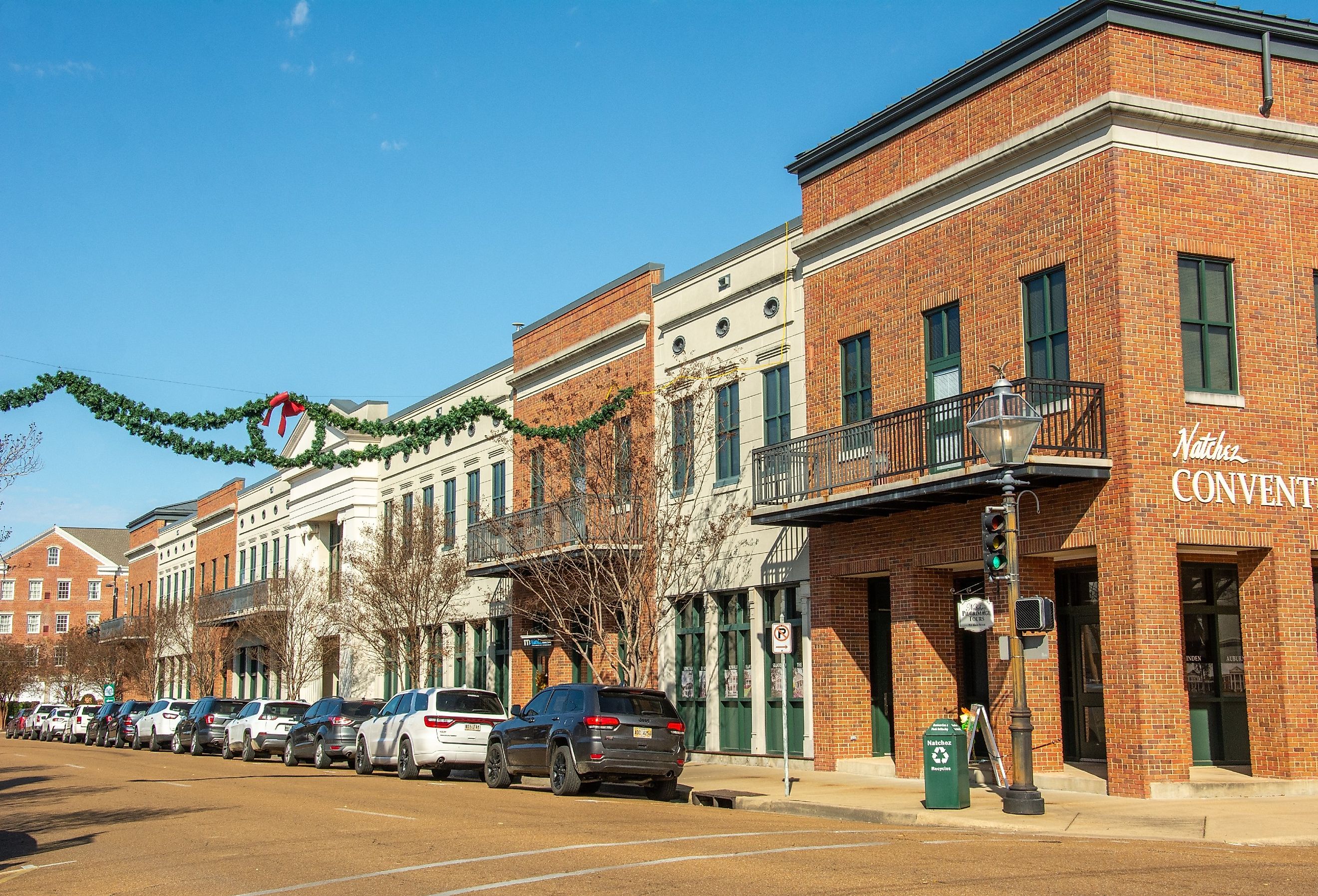 Historic Natchez Main Street with Convention Center in Natchez, Mississippi. Image credit Nina Alizada via Shutterstock