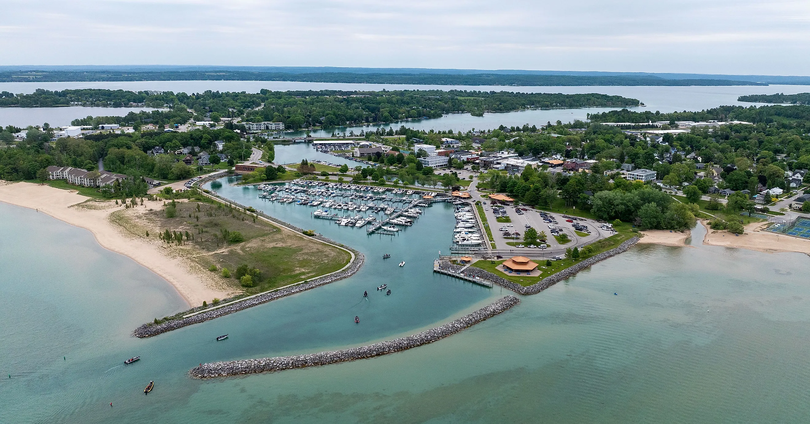Harbor in Elk Rapids Michigan on Lake Michigan