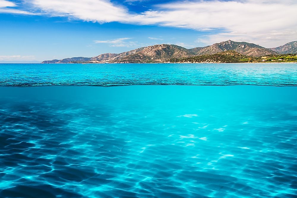 Seas are usually smaller and less deep than oceans.