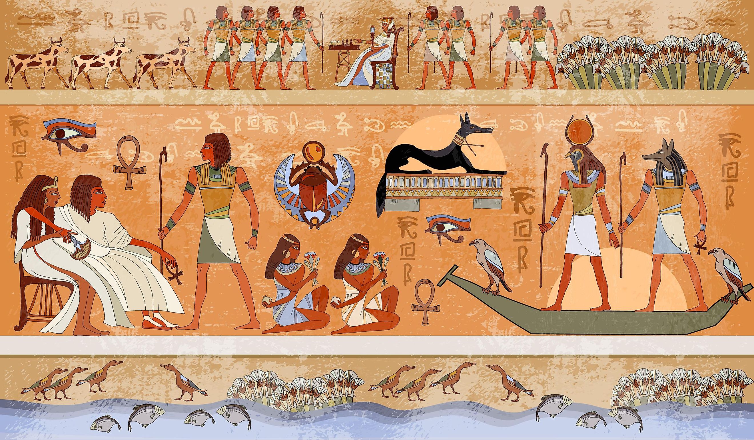 Тот родил его фараон 6 букв сканворд. Египетские фрески фараон. Искусство древнего Египта Анубис фрески. Египетские фрески анфас. Египетский фараон в живописи.