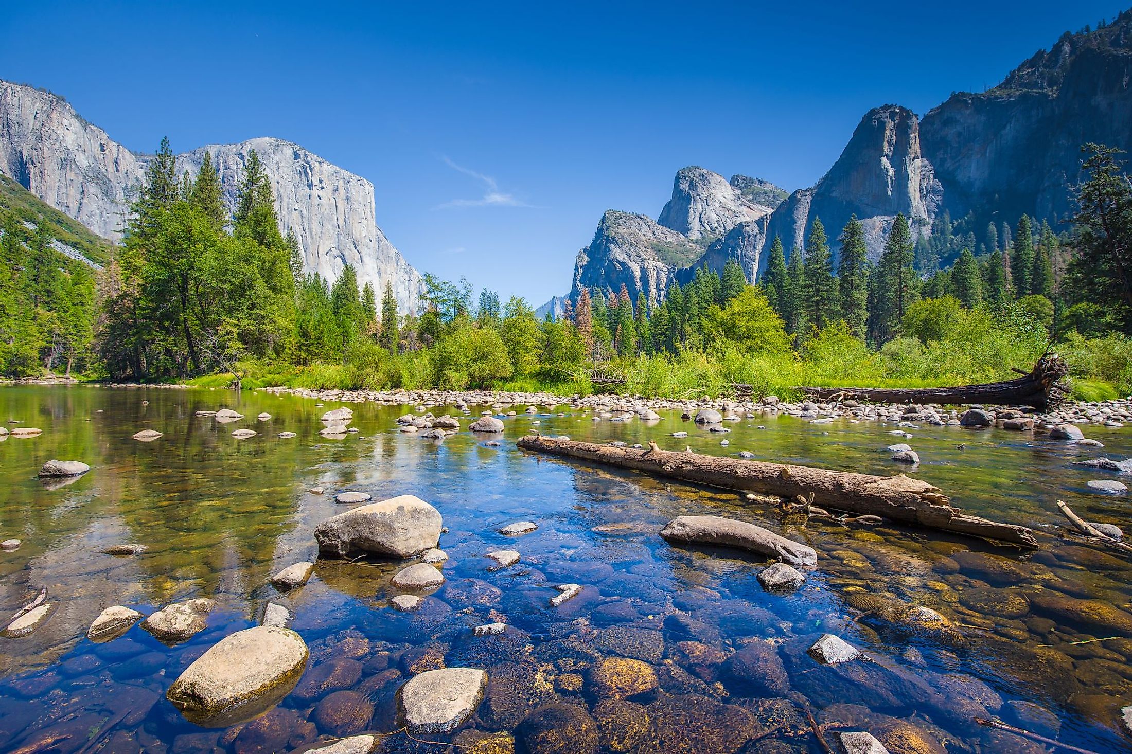 The Merced River in Yosemite Valley. 