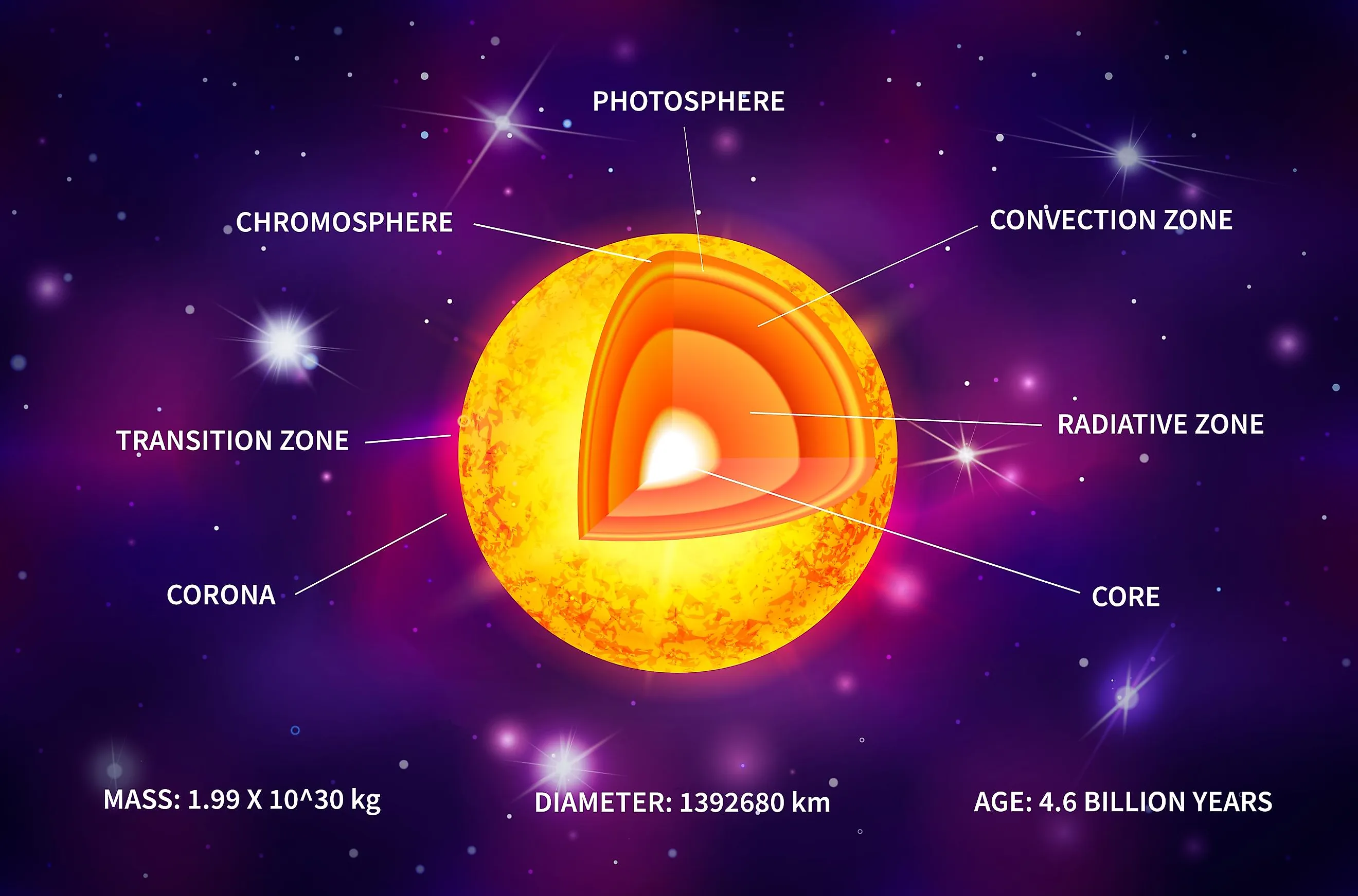 Structure Of The Sun Diagram