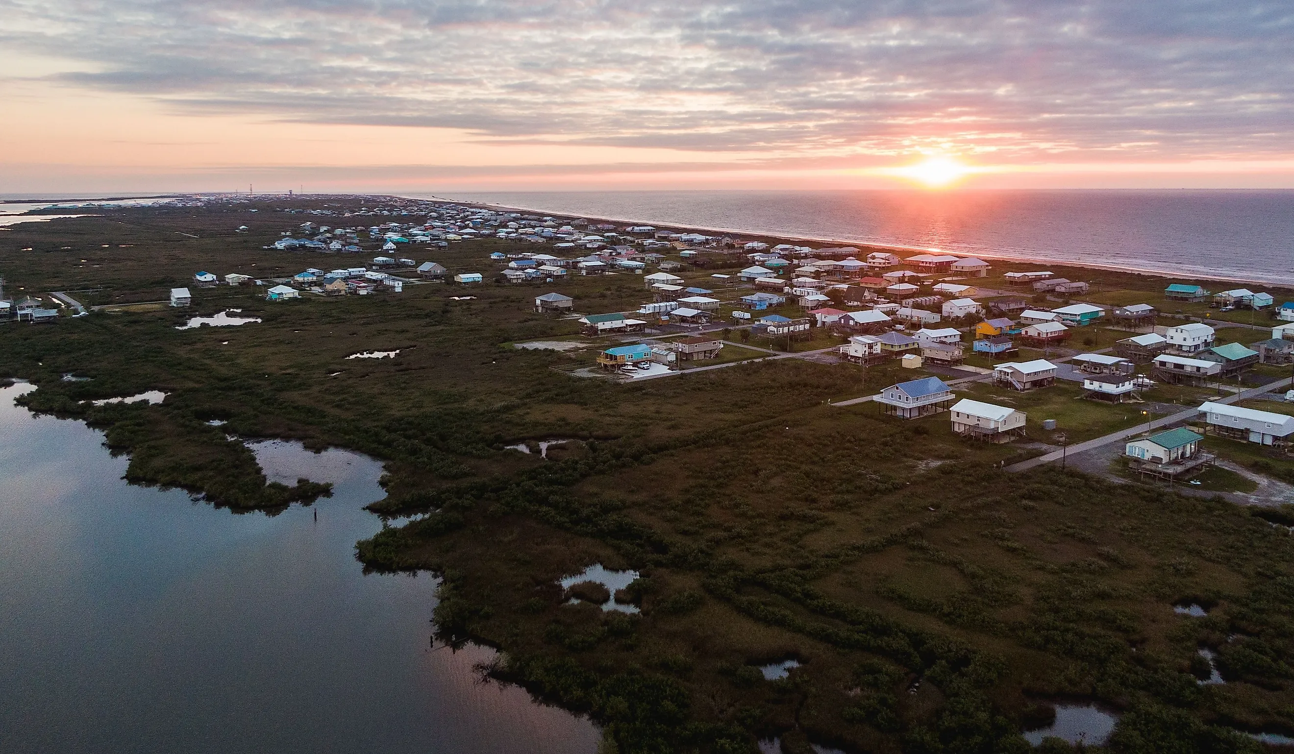Grand Isle Louisiana at Sunrise.