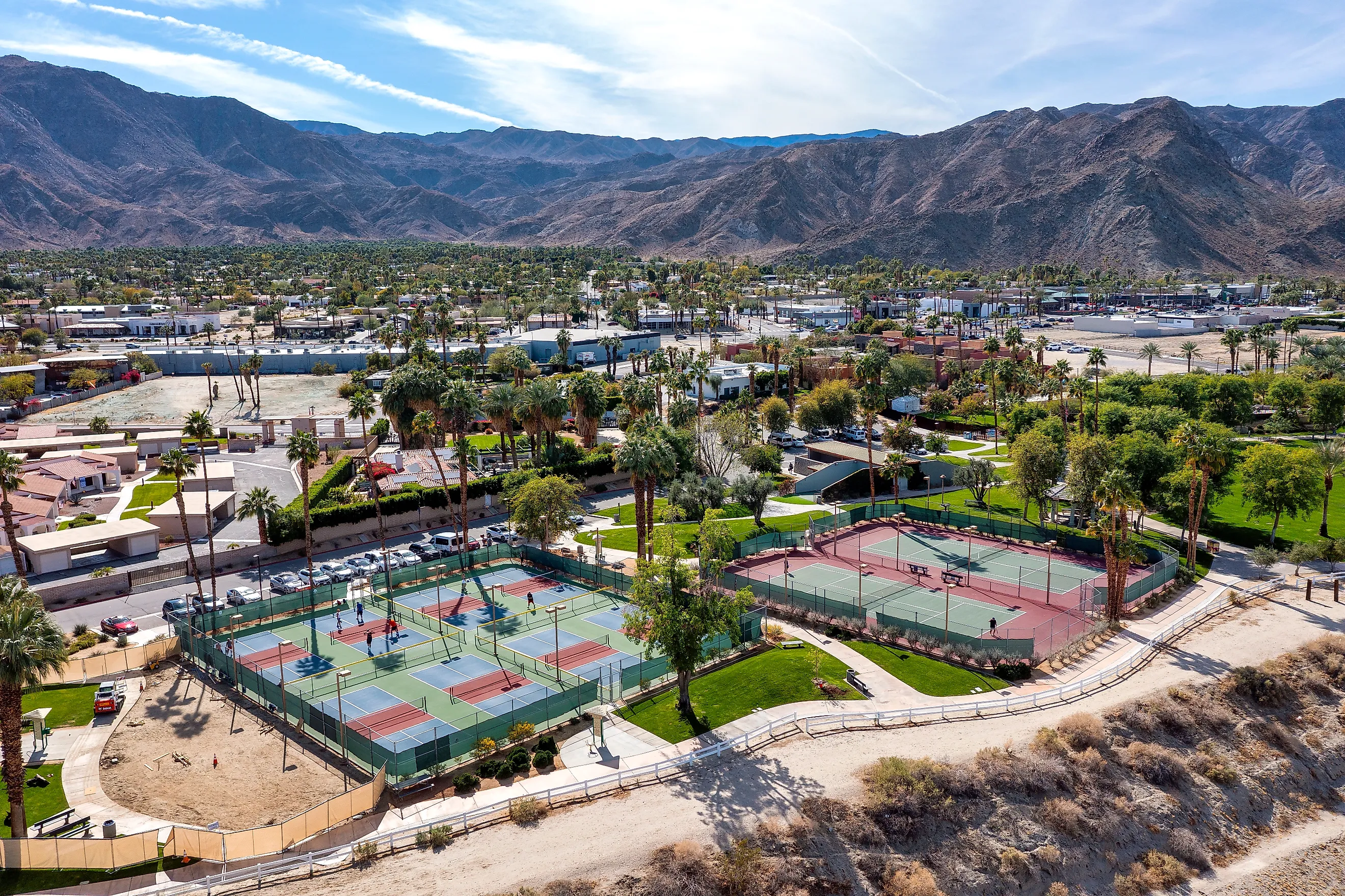 Aerial view of Rancho Mirage, California.