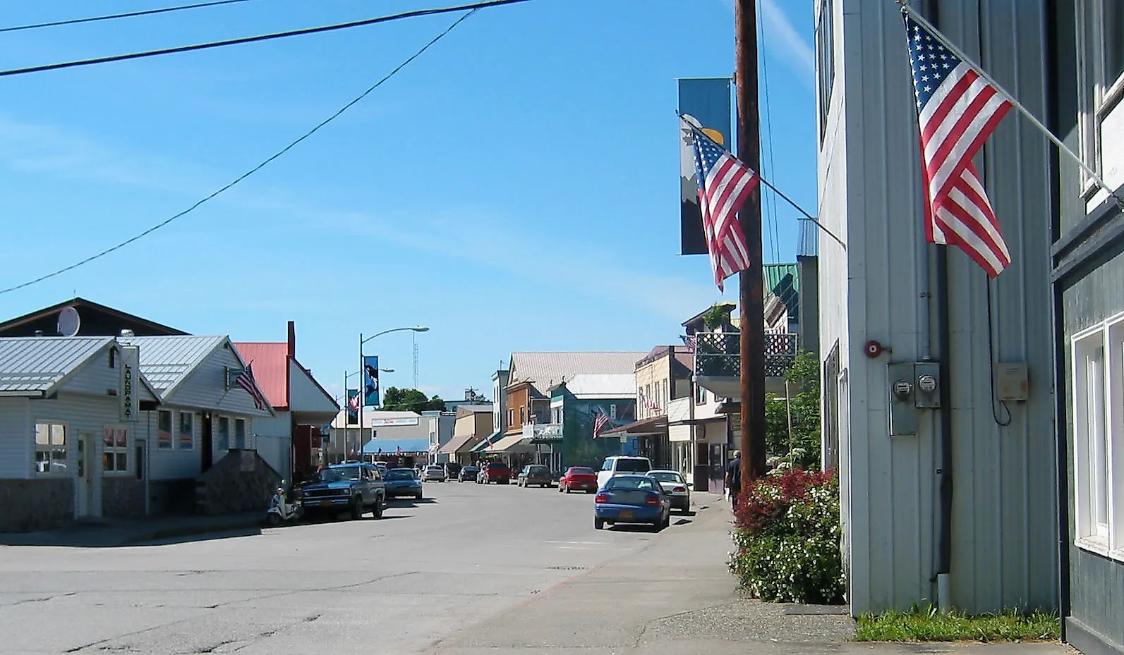 Wrangell downtown. By James Crippen - Own work, Public Domain, https://commons.wikimedia.org/w/index.php?curid=980313