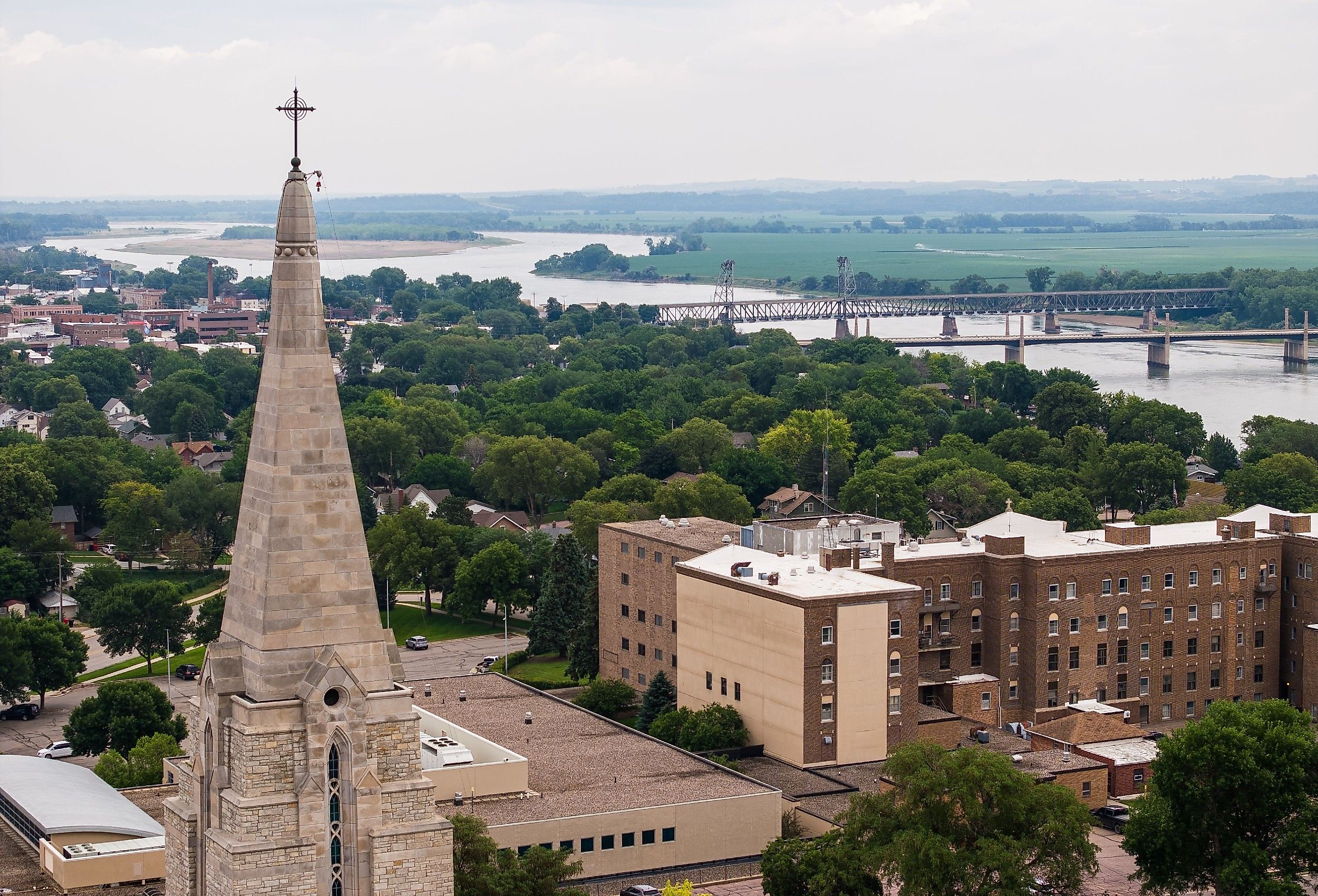 Overlooking Yankton, South Dakota.