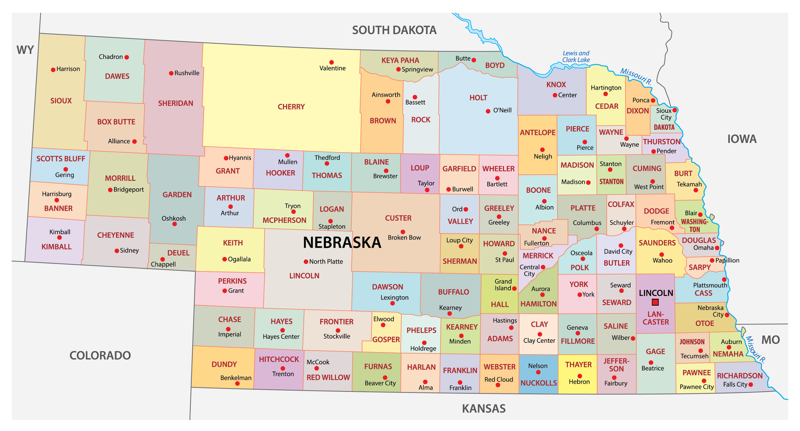 Nebraska Maps And Facts World Atlas