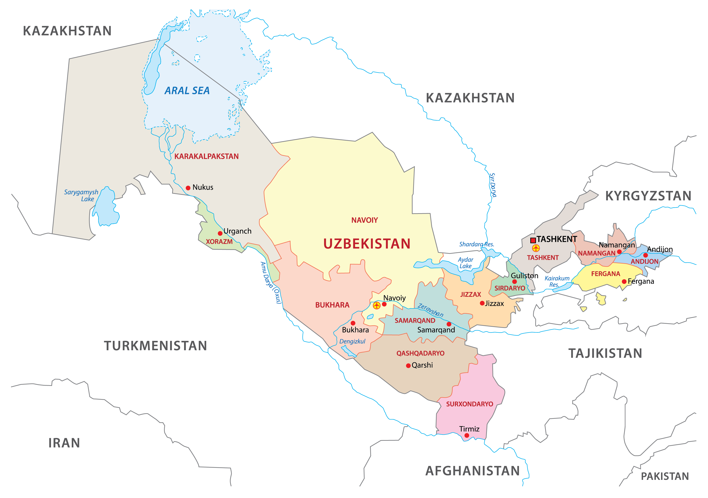 Uzbekistan Maps Facts World Atlas