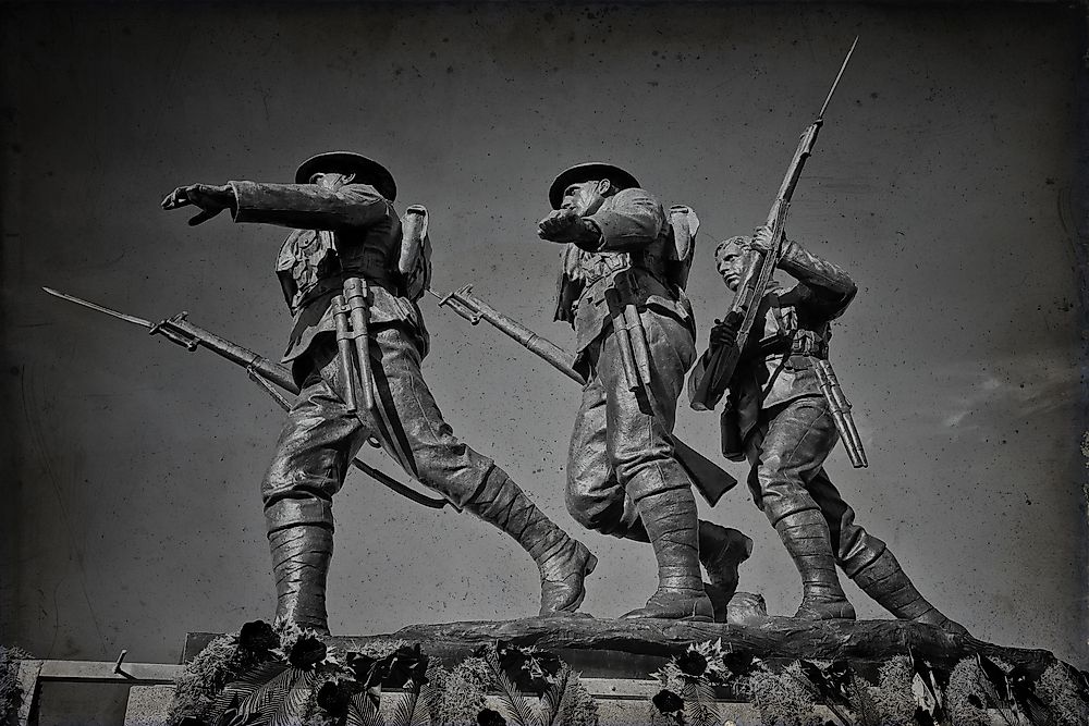 A war memorial dedicated to Canadian soldiers in Charlottetown, Canada.
