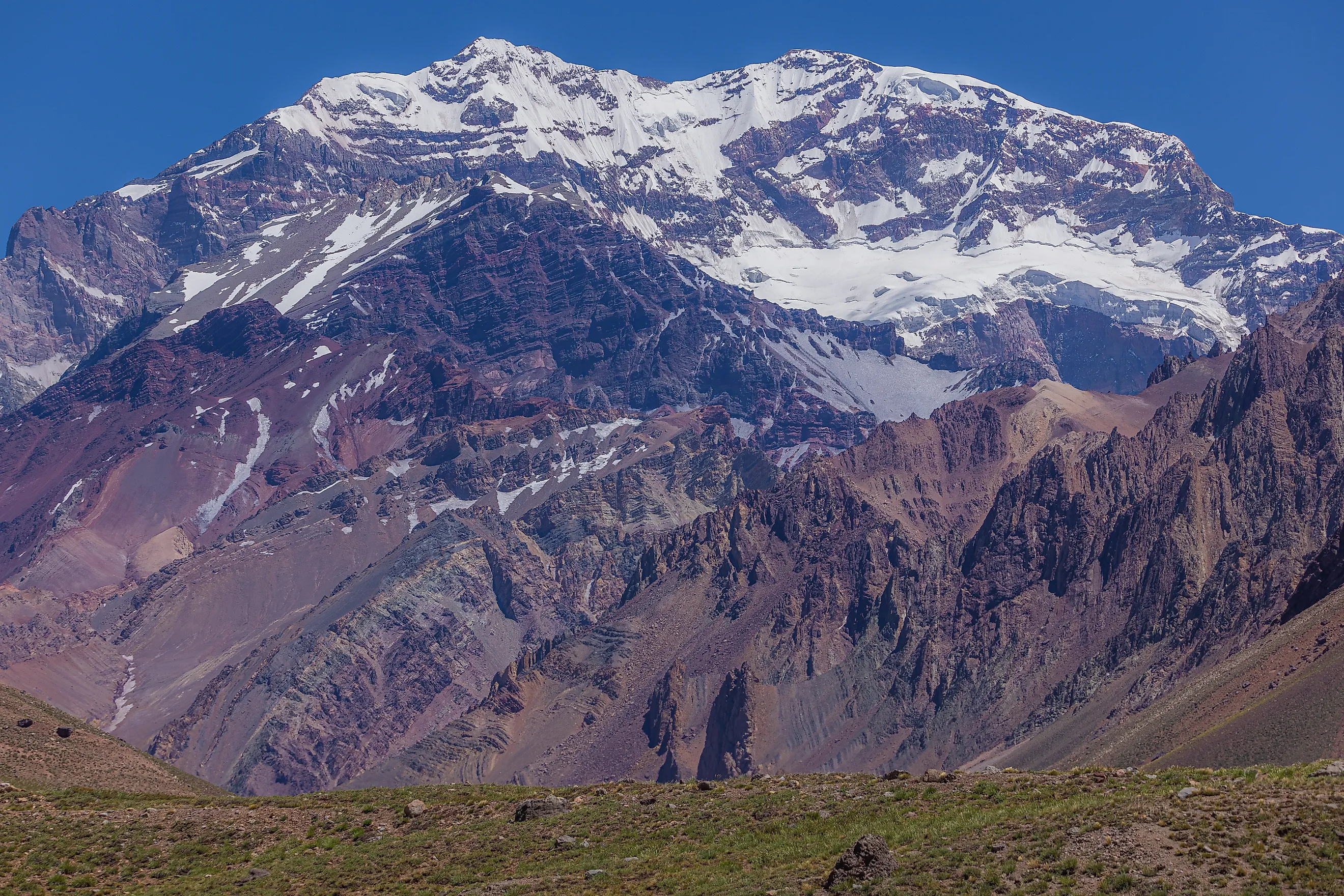 Mount Aconcagua, the Highest Mountain in the Americas. 