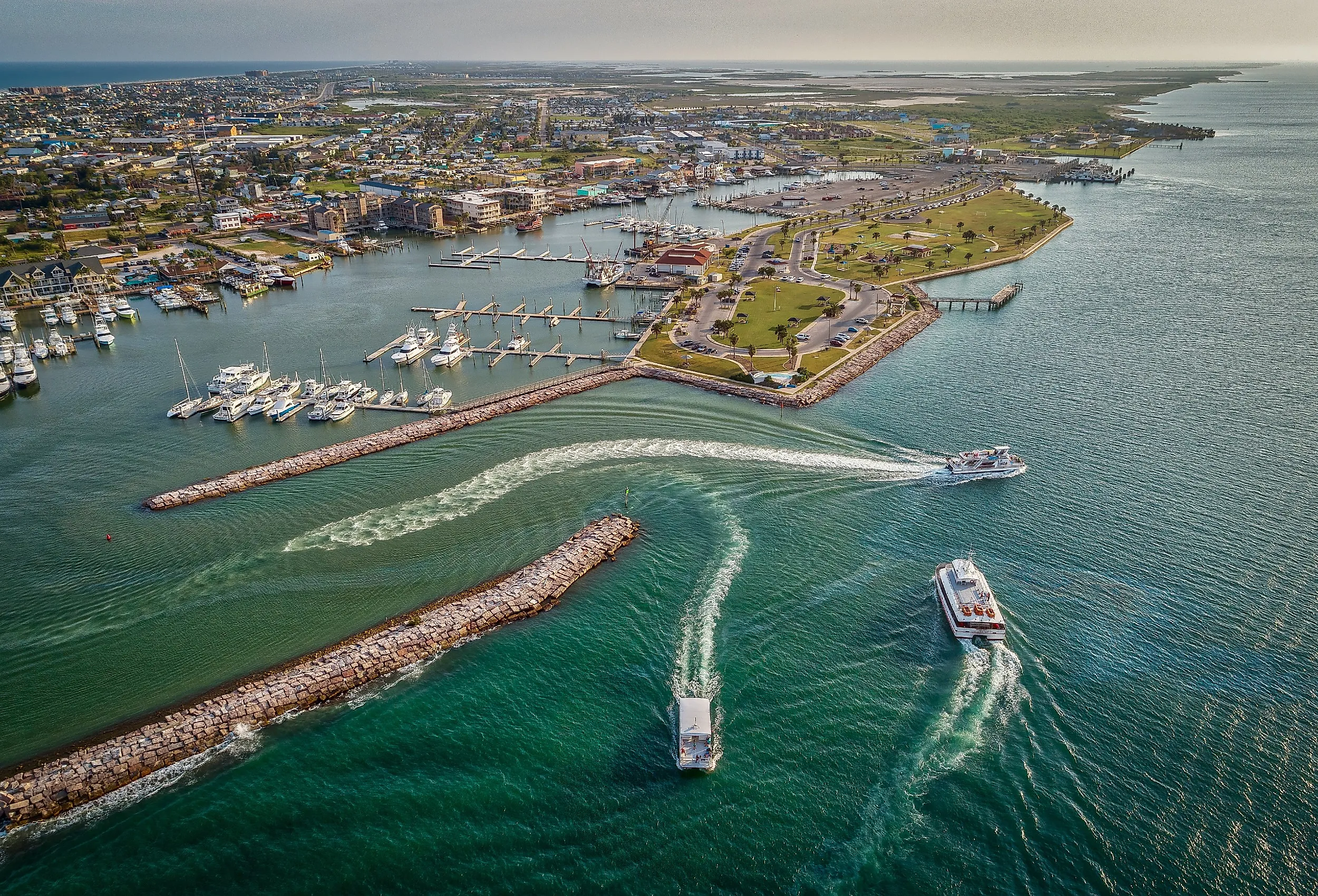 Marina in Port Aransas, Texas.