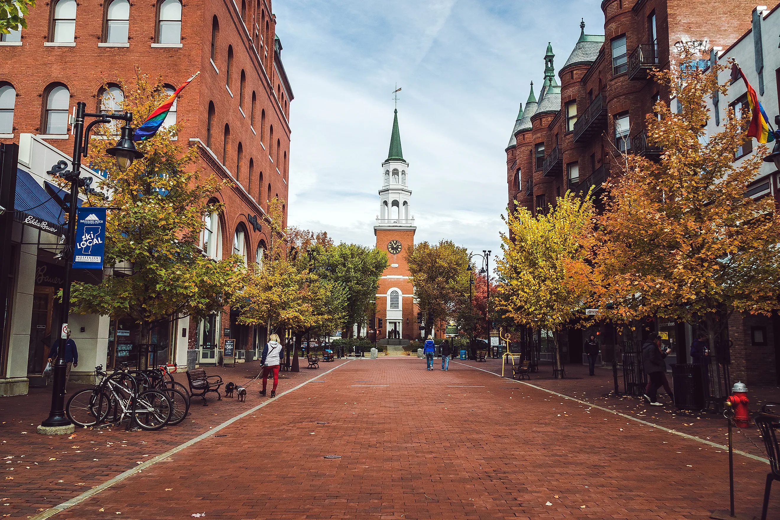 View of Church Street in downtown Burlington, Vermont. Editorial credit: julie deshaies via Shutterstock.com