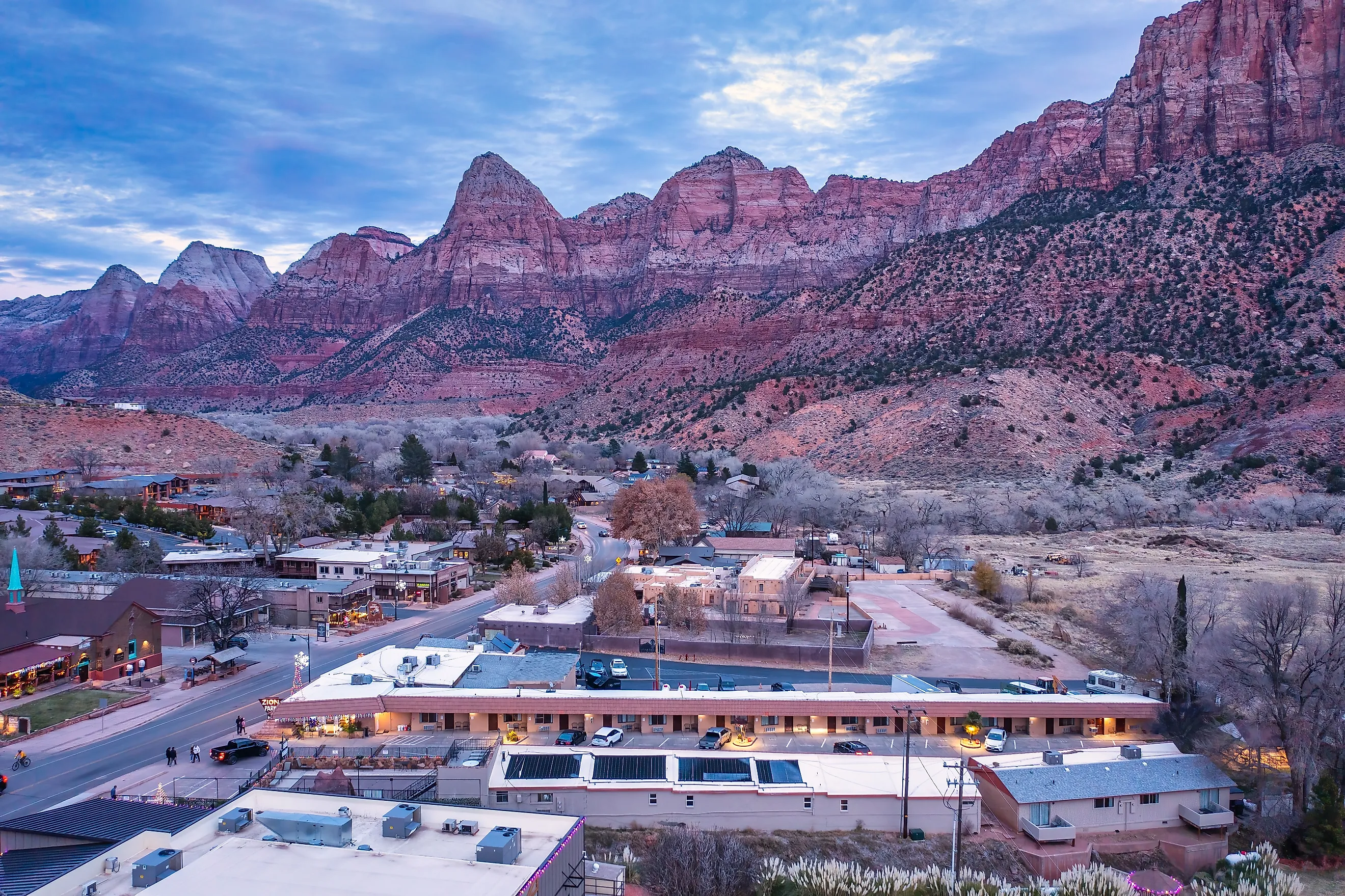 Aerial view of Springdale, Utah. Image credit: Manuela Durson / Shutterstock.com