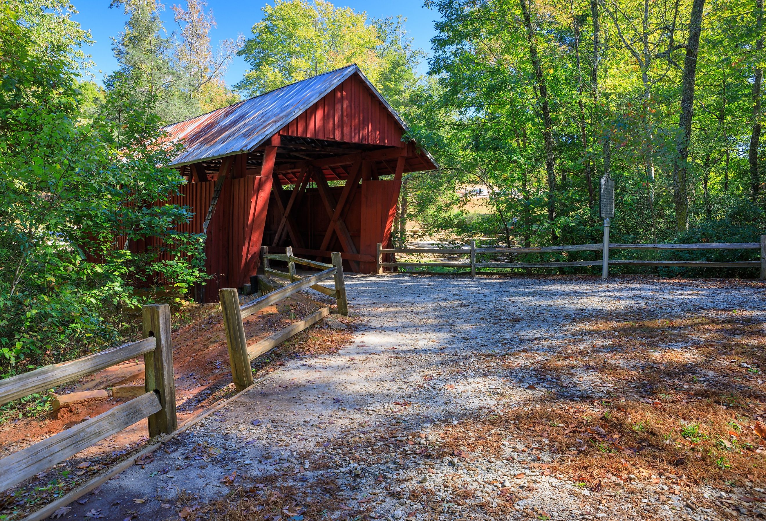 Campbell's Covered Bridge, the only remaining bridge of its type in the state of South Carolina.