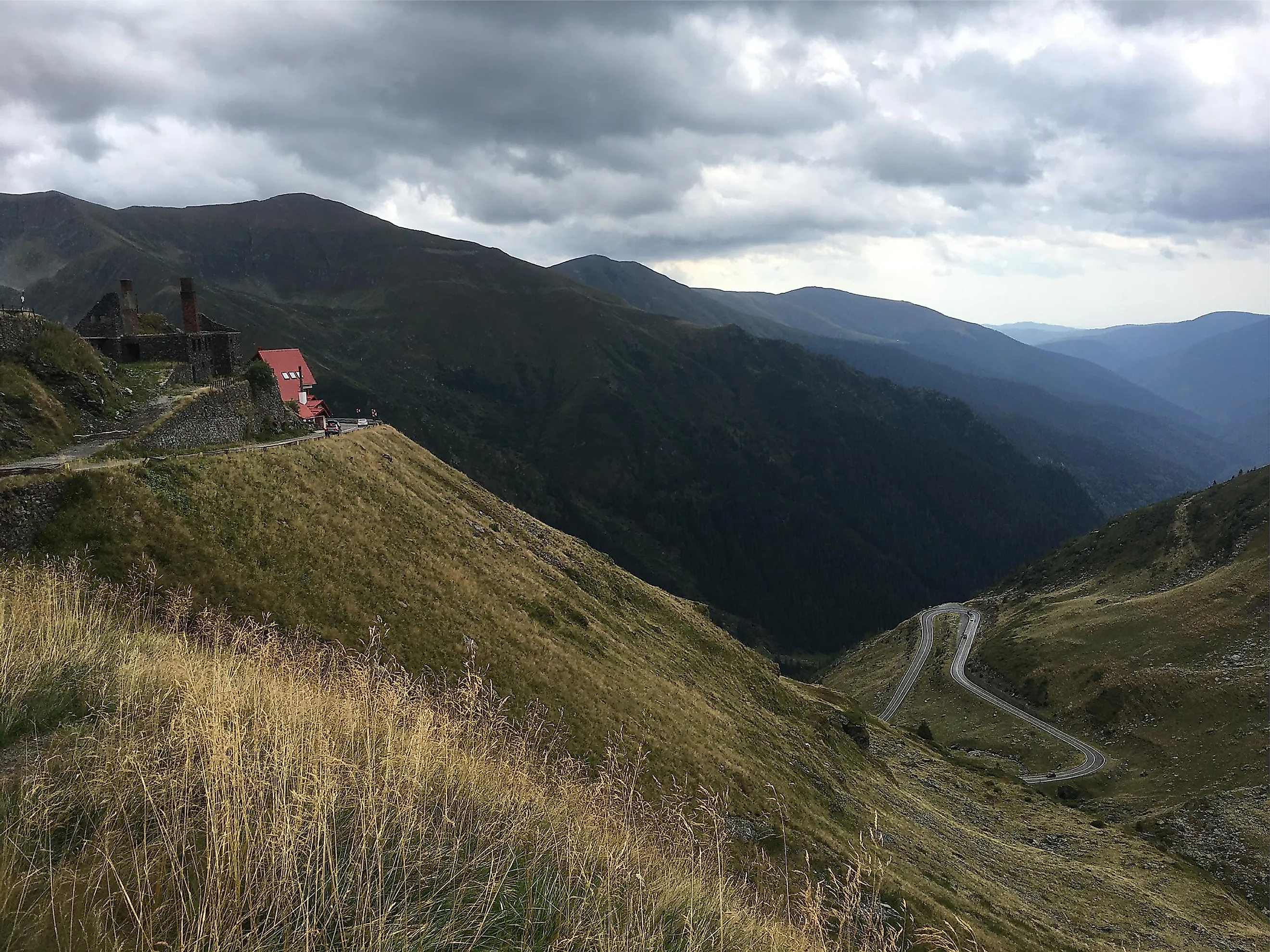 Looking down upon the winding, mountainous Transfăgărășan. Photo: Andrew Douglas