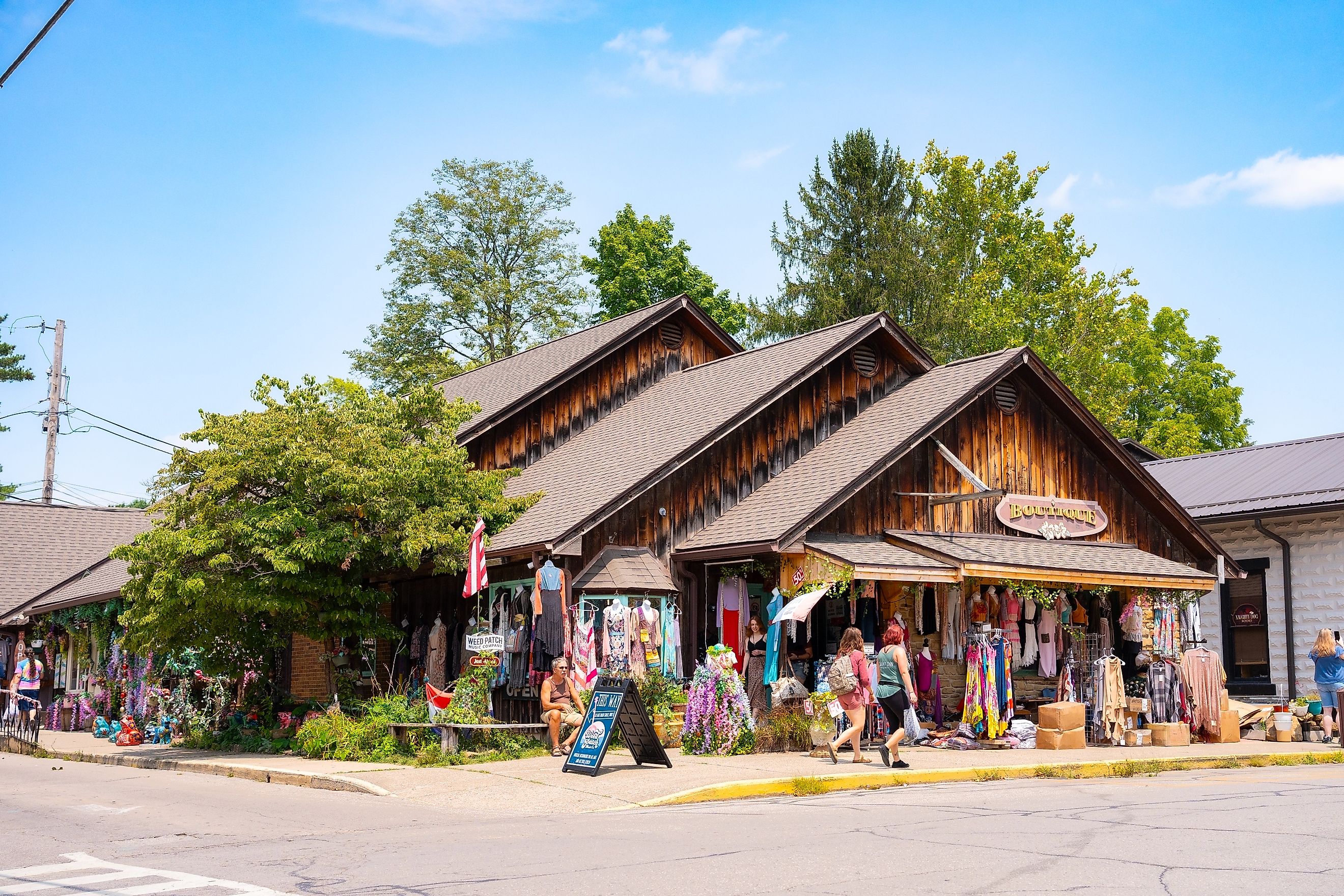 The historic downtown area of Nashville, Indiana. Editorial credit: Little Vignettes Photo / Shutterstock.com.