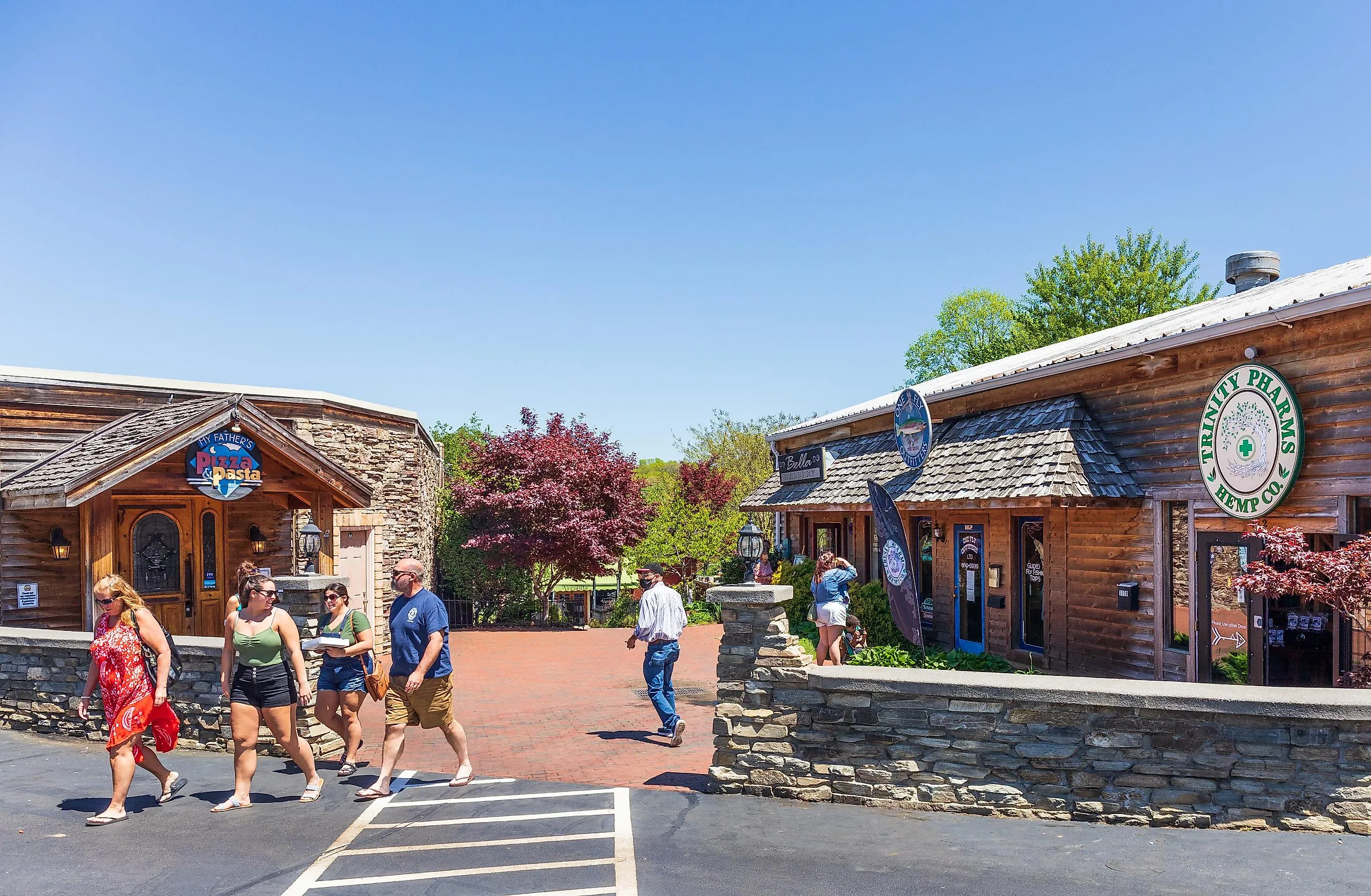 Small businesses on State Street, Black Mountain, North Carolina