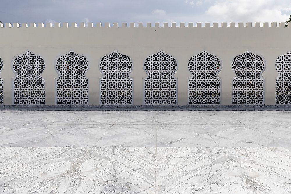 A mosque in Indonesia. Much of the charitable donations given in Indonesia are related to religion.