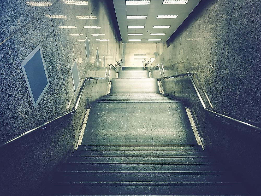 Depending on the type of underground system, stations may be closer to surface level or very deep below ground.