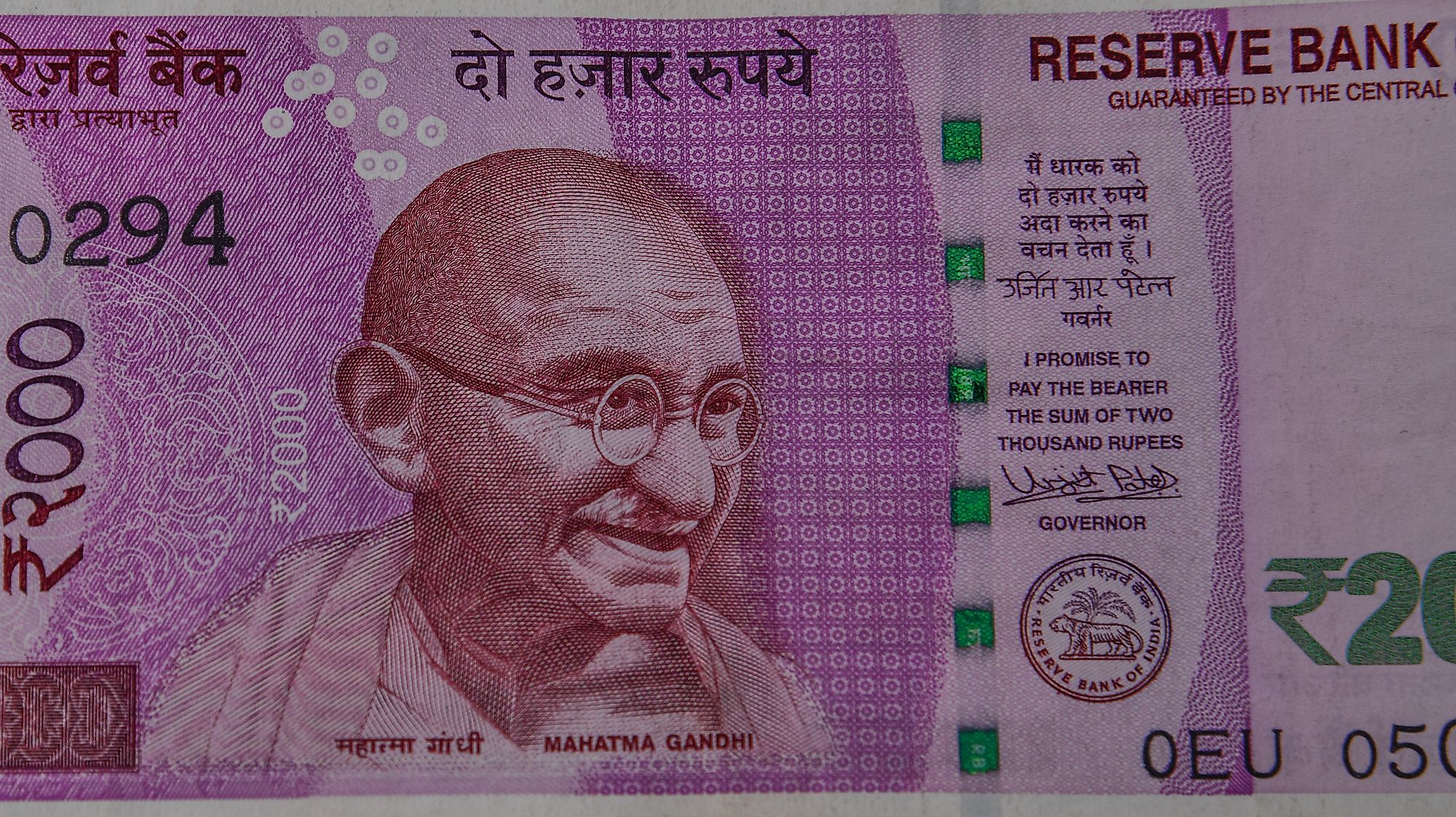 Assorted Indian rupee banknotes.