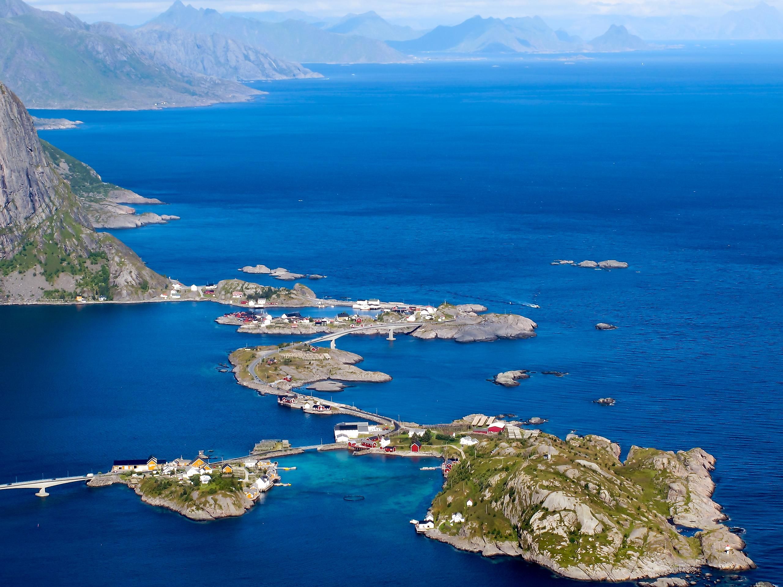 Picturesque landscape at Norway islands.