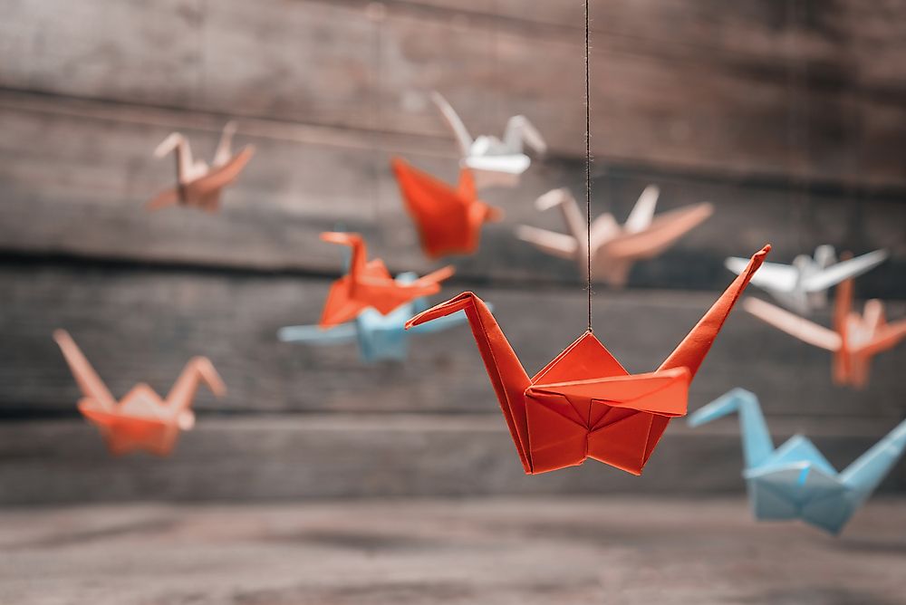 The Japanese Paper Crane is one of the more popular origami designs.