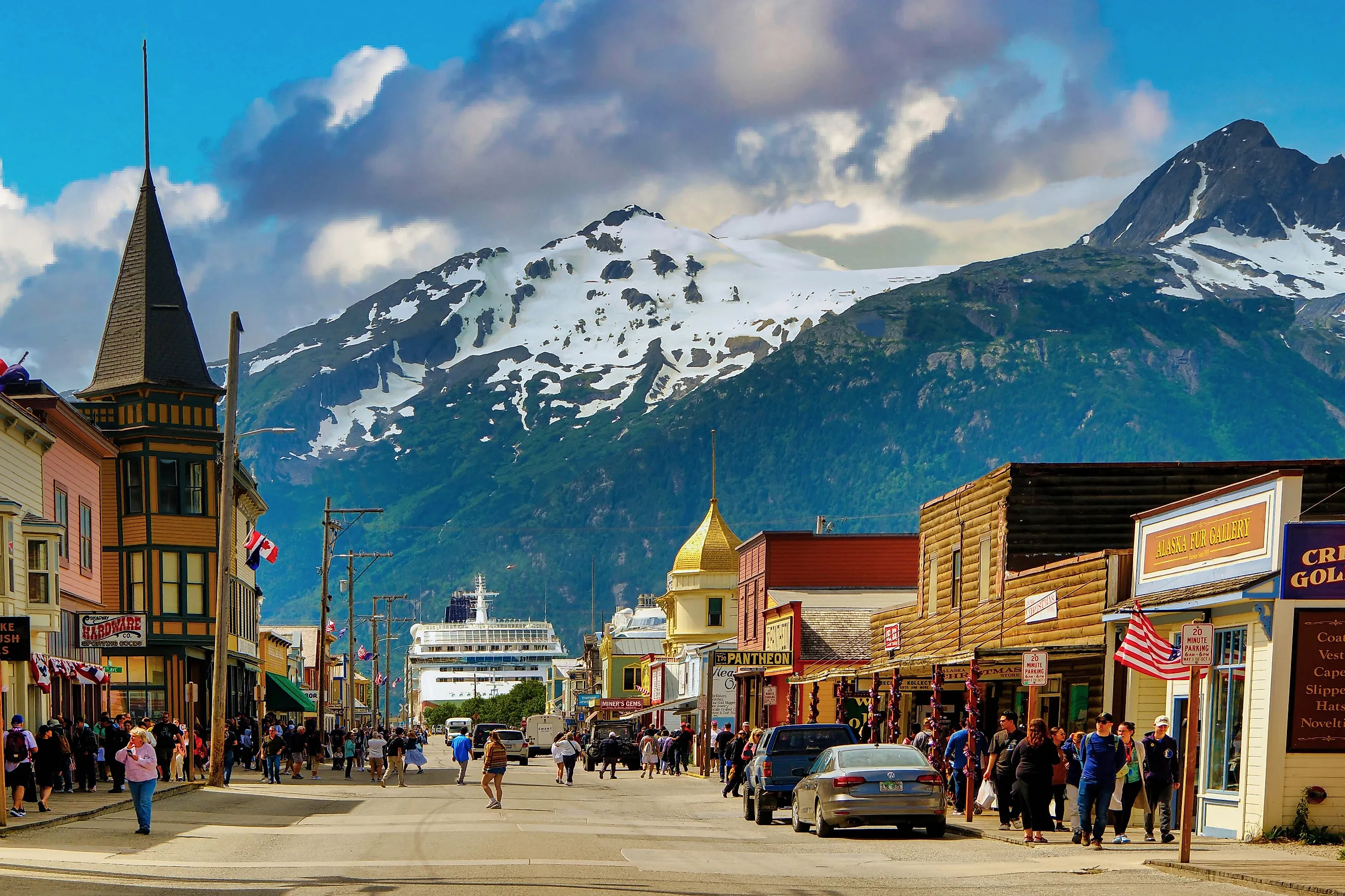 Cruise ship in Skagway, Alaska.