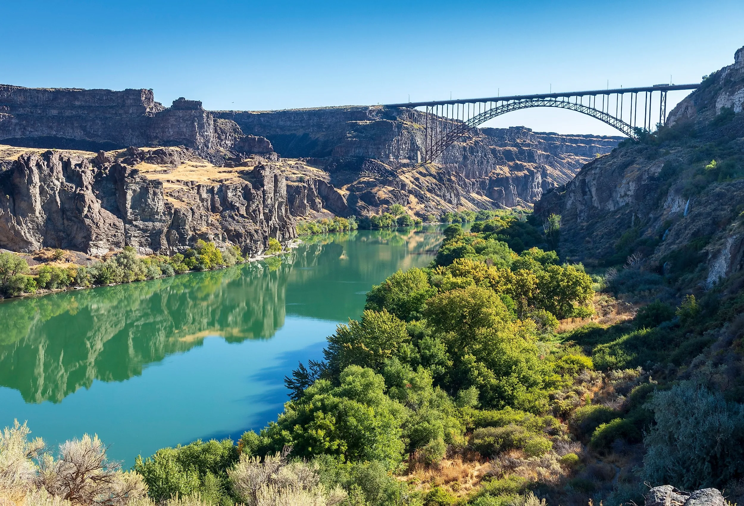 Perrine Bridge over Snake River at Twin Falls, Idaho.