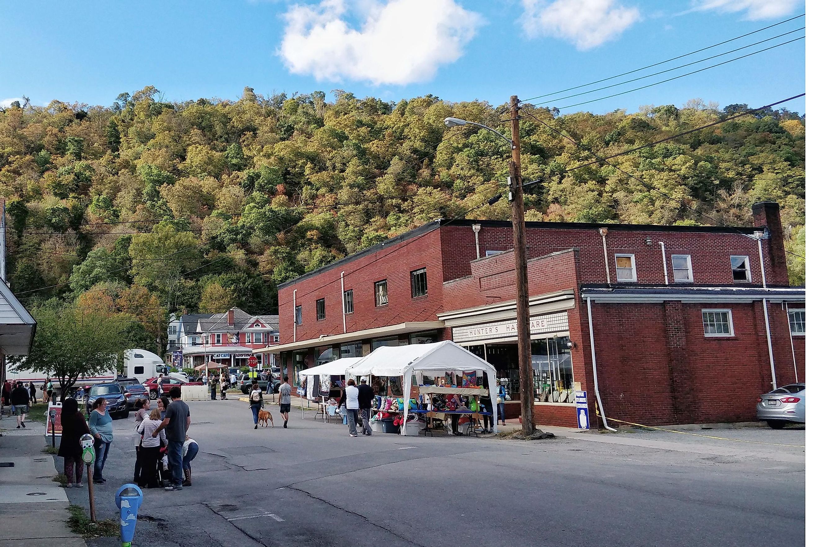 Apple Butter Festival Booths in Historic Downtown Berkeley Springs, Morgan County WV