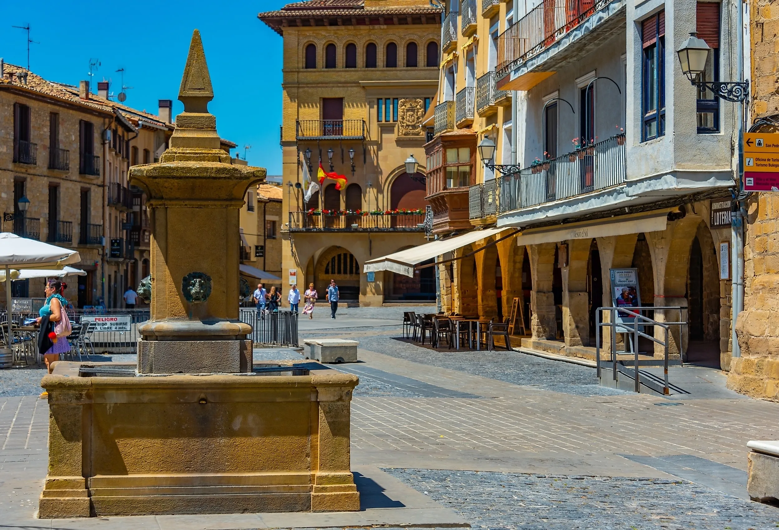 Main square in Olite, Spain. Image credit trabantos via Shutterstock