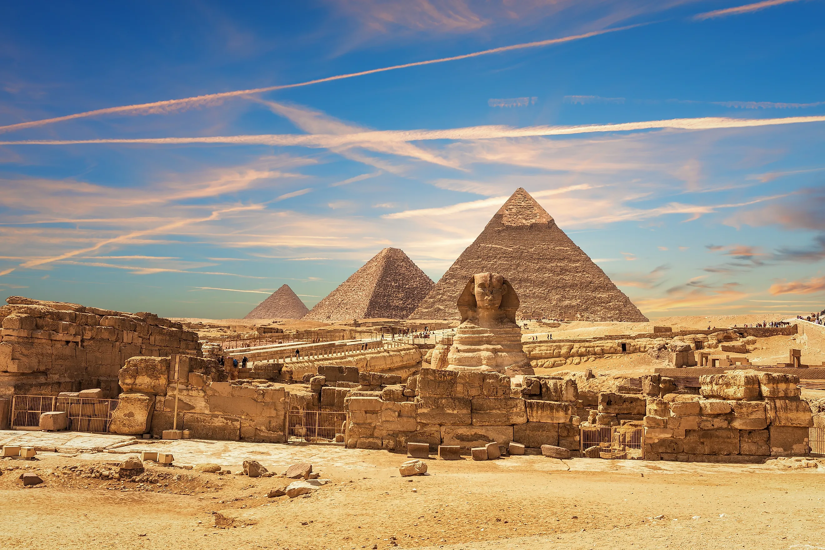 The Sphinx and the Pyramids of Egypt.