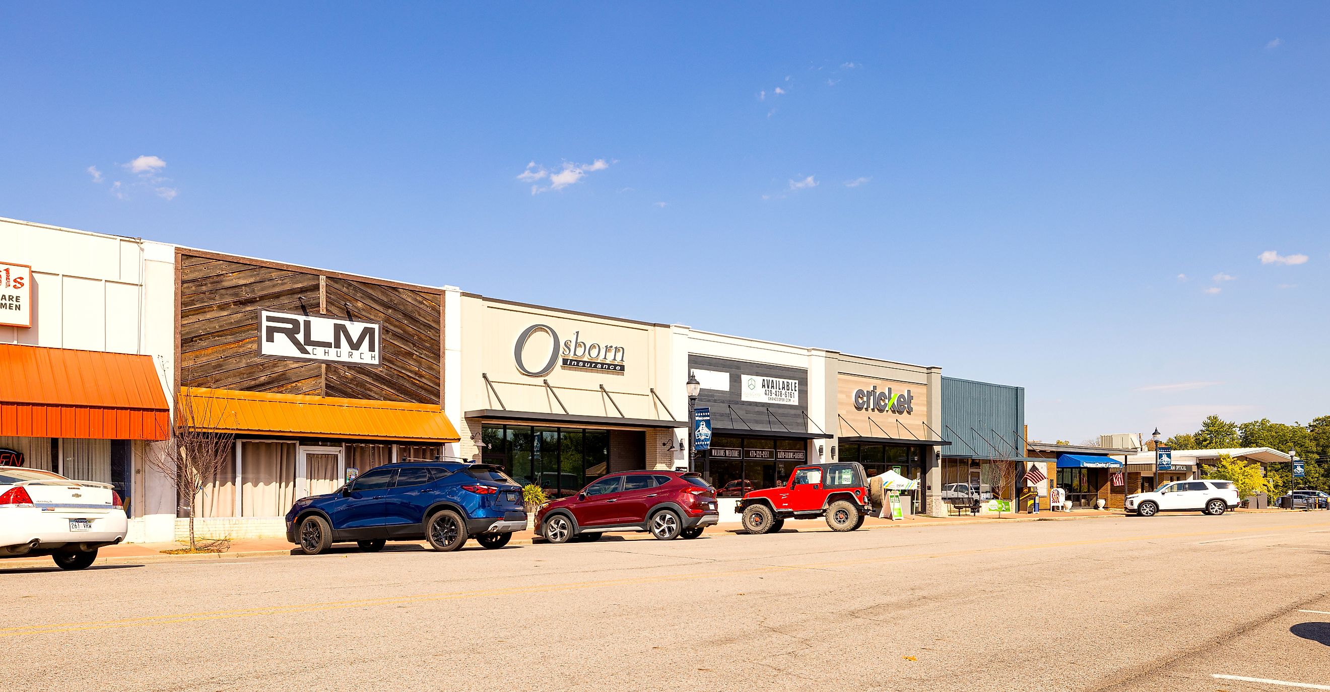 The historic business district in Greenwood, Arkansas. Editorial credit: Roberto Galan / Shutterstock.com.