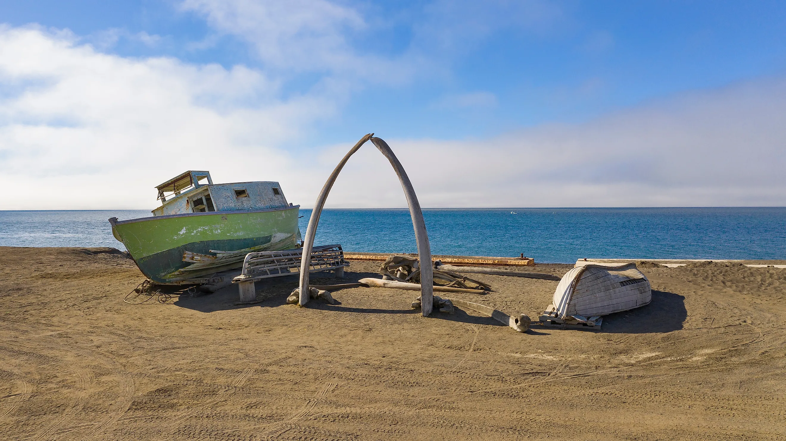 Barrow is the largest city of the North Slope Borough in the U.S. state of Alaska and is located north of the Arctic Circle. It is one of the northernmost public communities in the world. (Real Window Creative / Shutterstock)