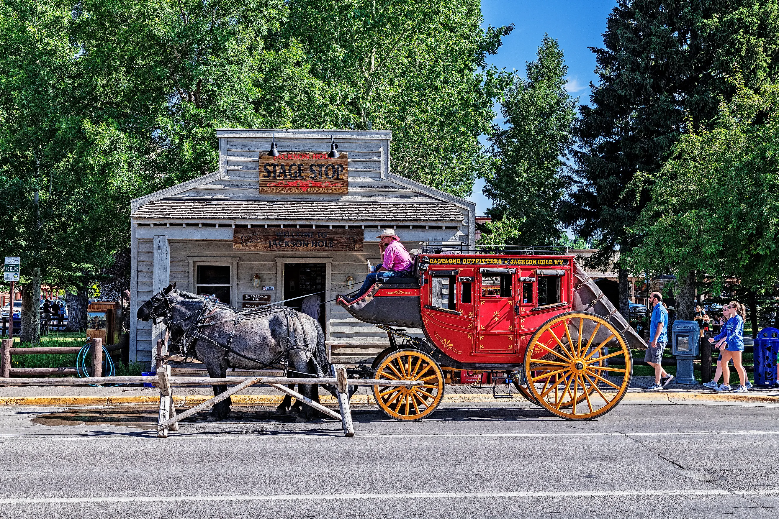 A charming scene from downtown Jackson, Wyoming. (Image credit randy andy via Shutterstock)
