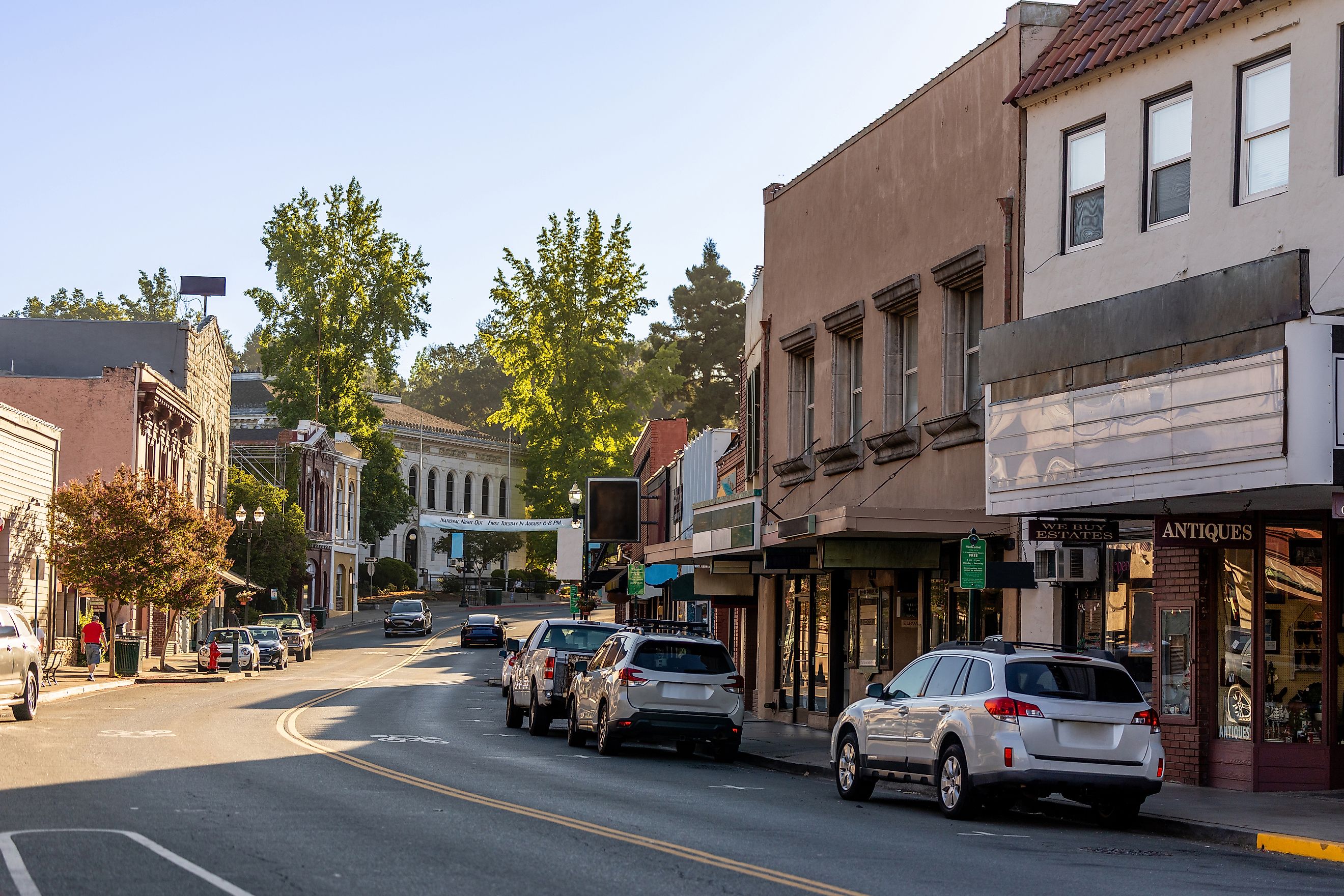 Historic Main Street in downtown Placerville, California also known as "Hang town"
