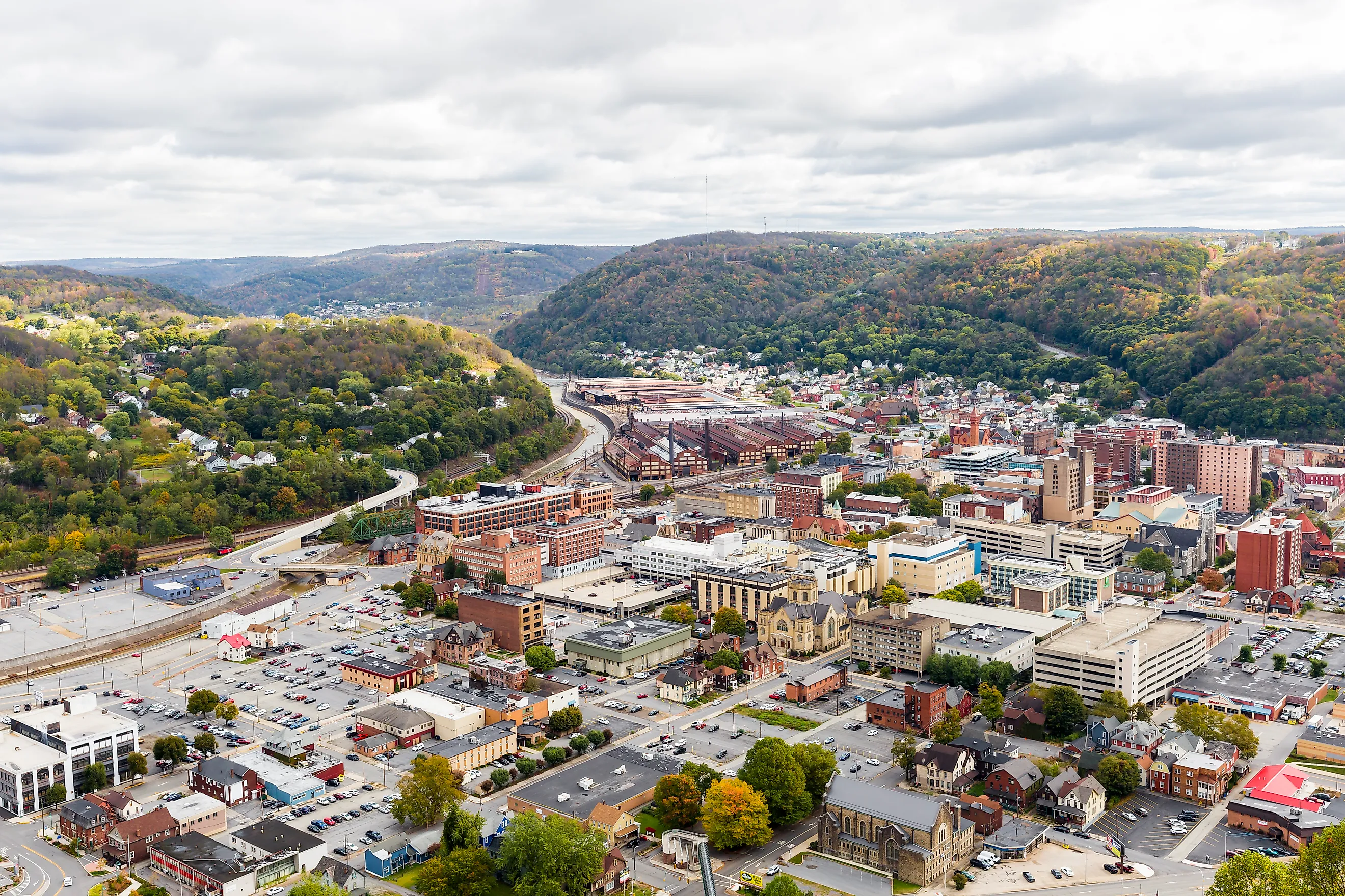 The Town Of Johnstown Pennsylvania From The Highest Poin