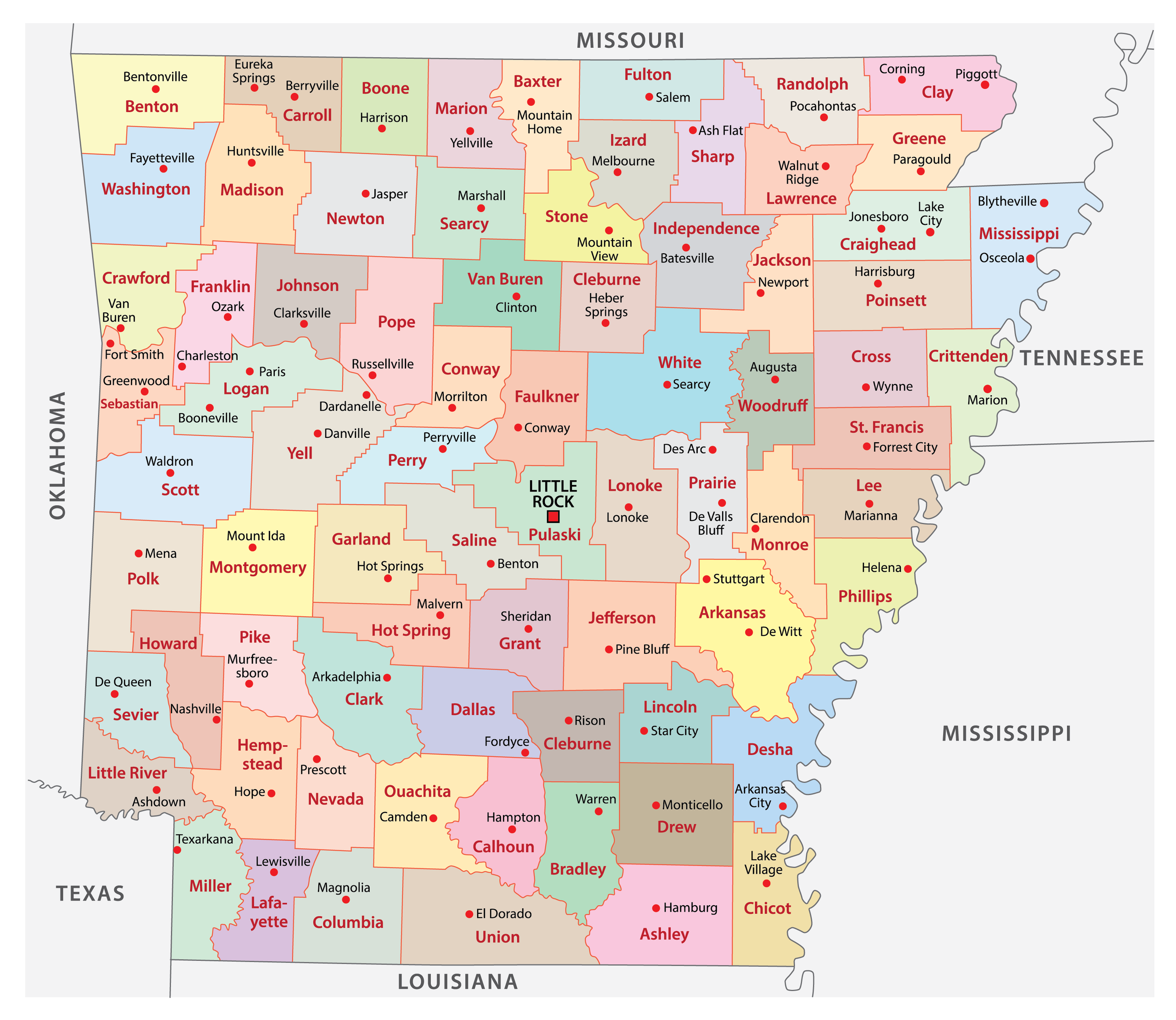Arkansas Maps & Facts World Atlas