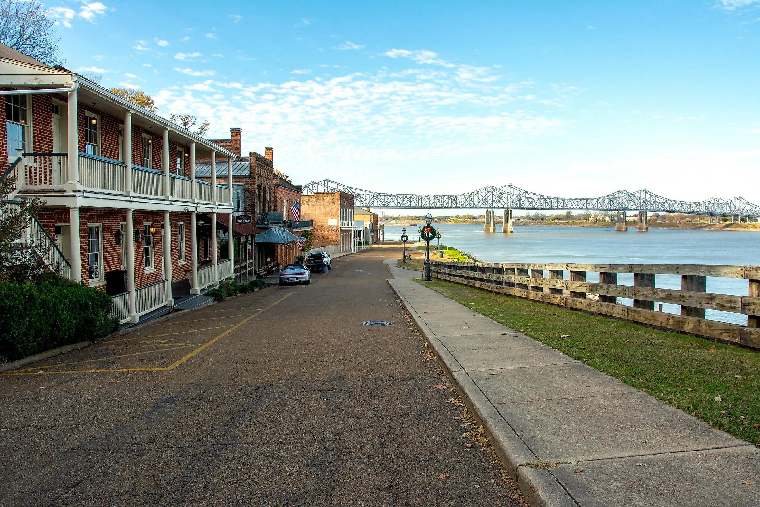 Natchez, Mississippi along the Mississippi River.