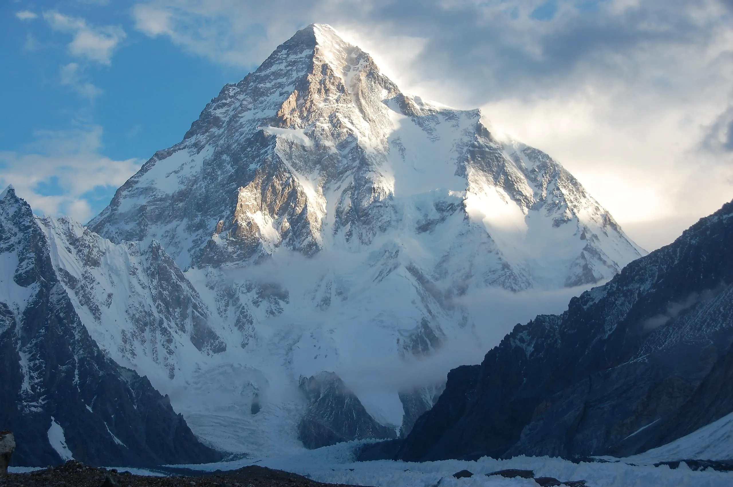 Mount K2, the second highest peak in the world is considered to be more difficult to climb than the Mount Everest.