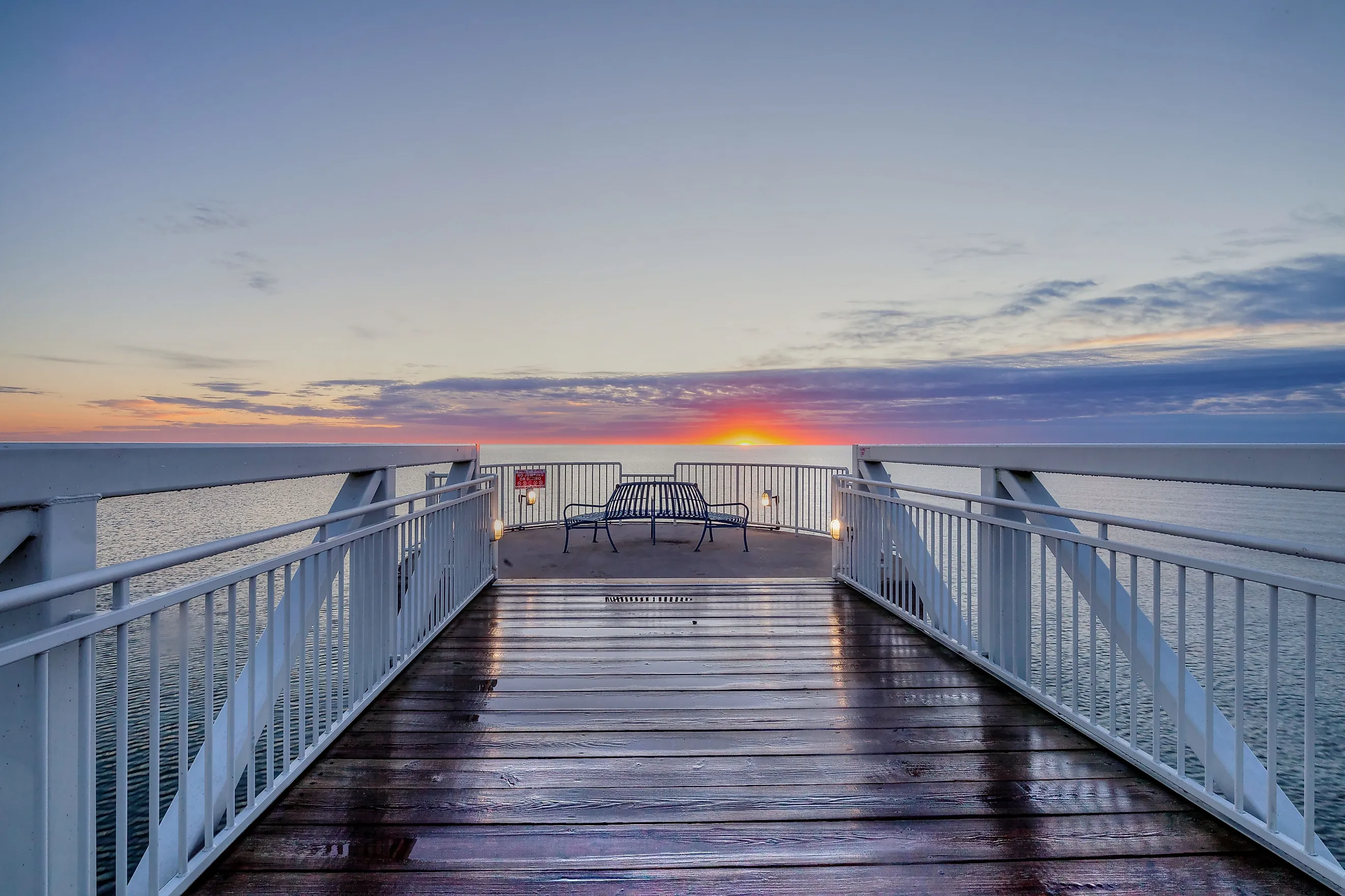 Oscoda Pier at sunrise. 