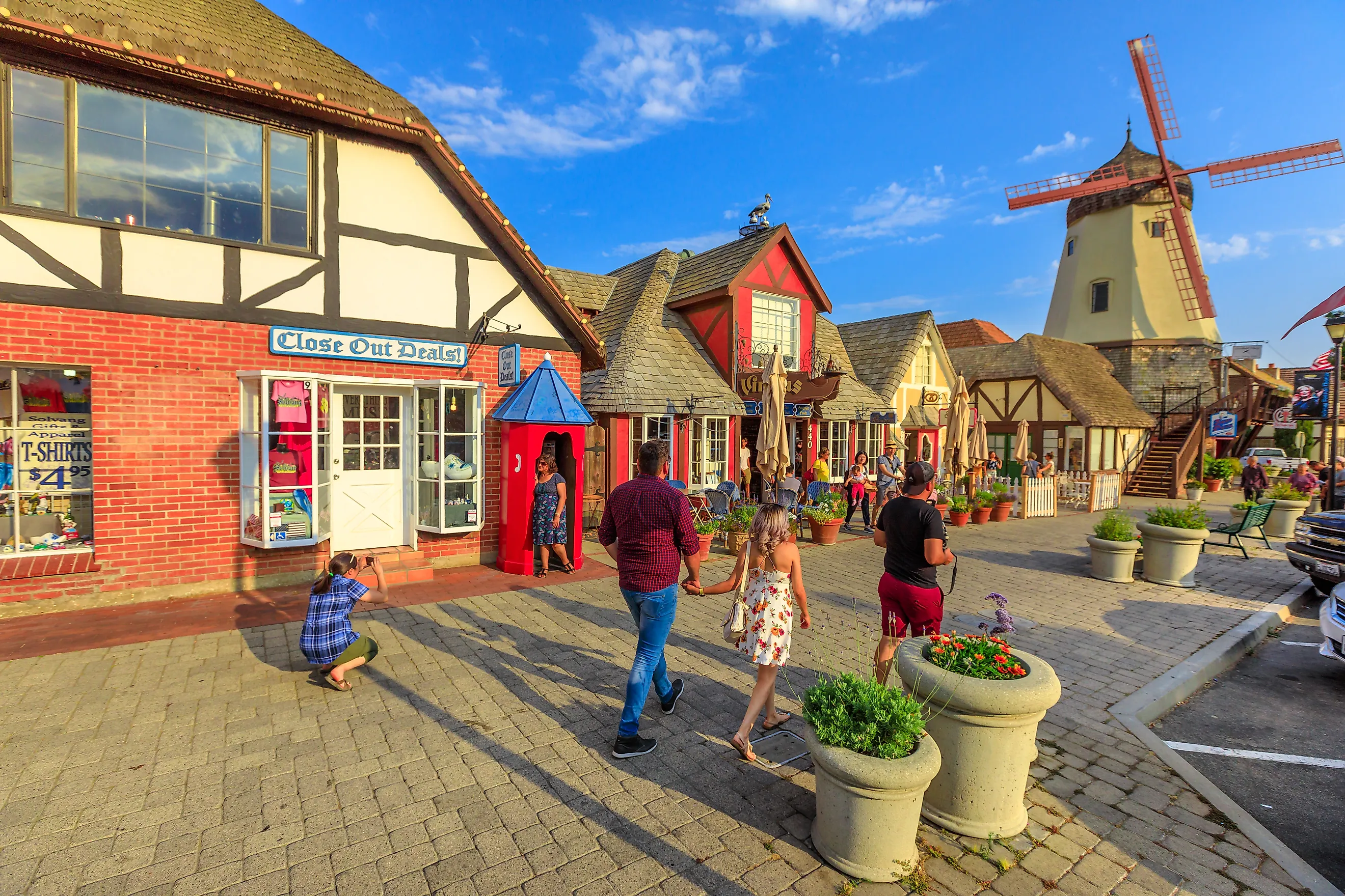 Main Street of Solvang, California. Image credit Benny Marty via Shutterstock.
