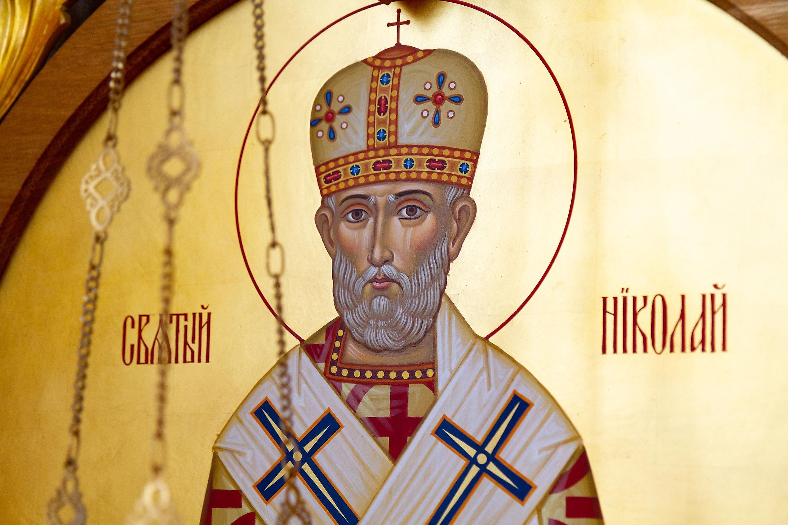 Icon of Saint Nicholas from Vranov, Slovakia. 
