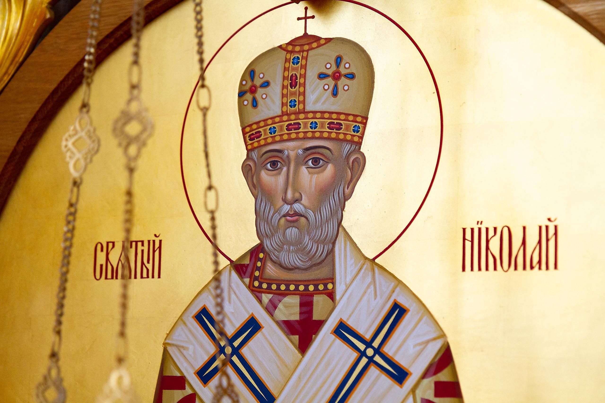 Icon of Saint Nicholas from Vranov, Slovakia.